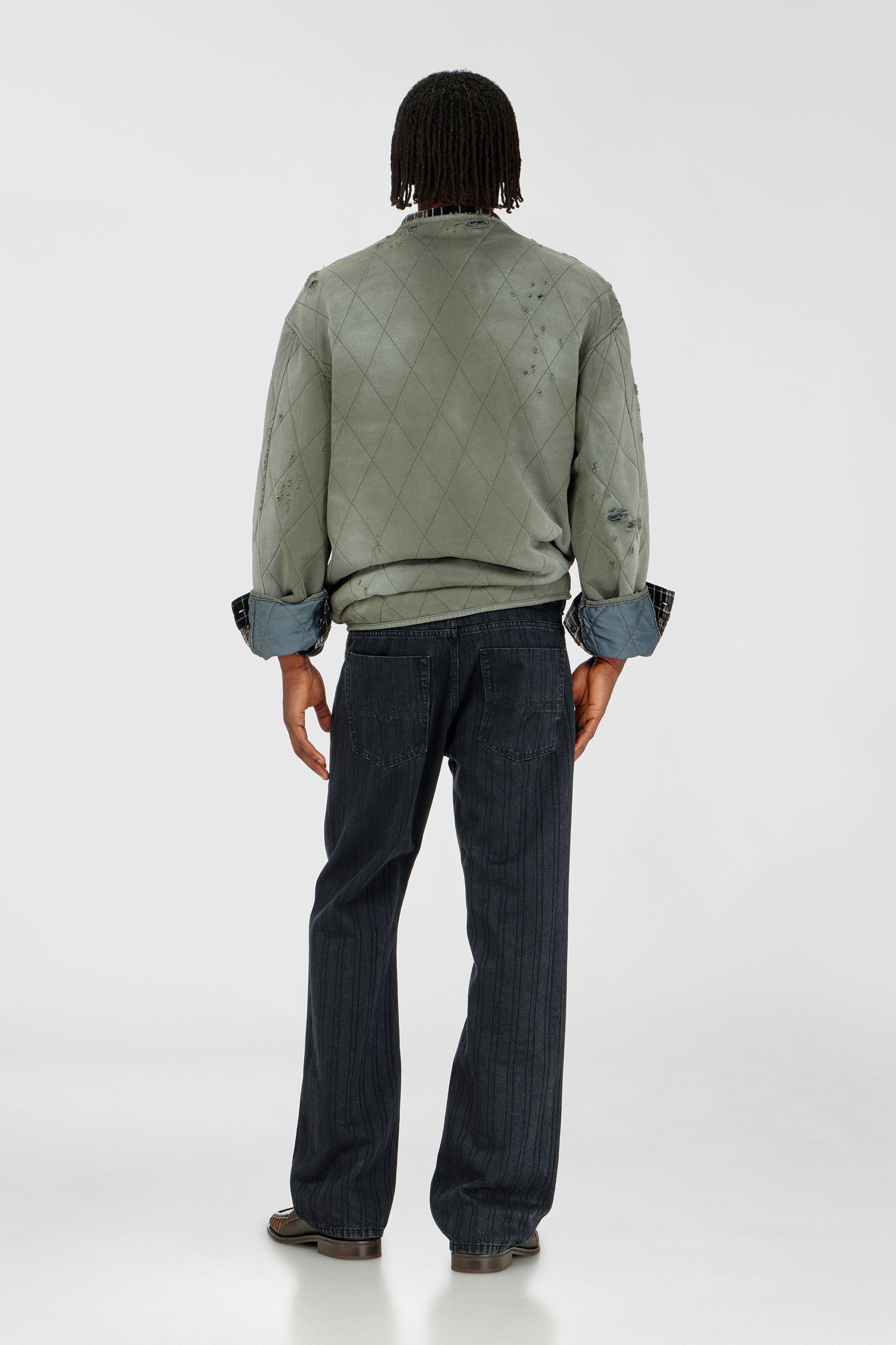 Diesel - Man's Relaxed Jeans 1980 D-Eeper 09Q12, Black/Dark grey - 3