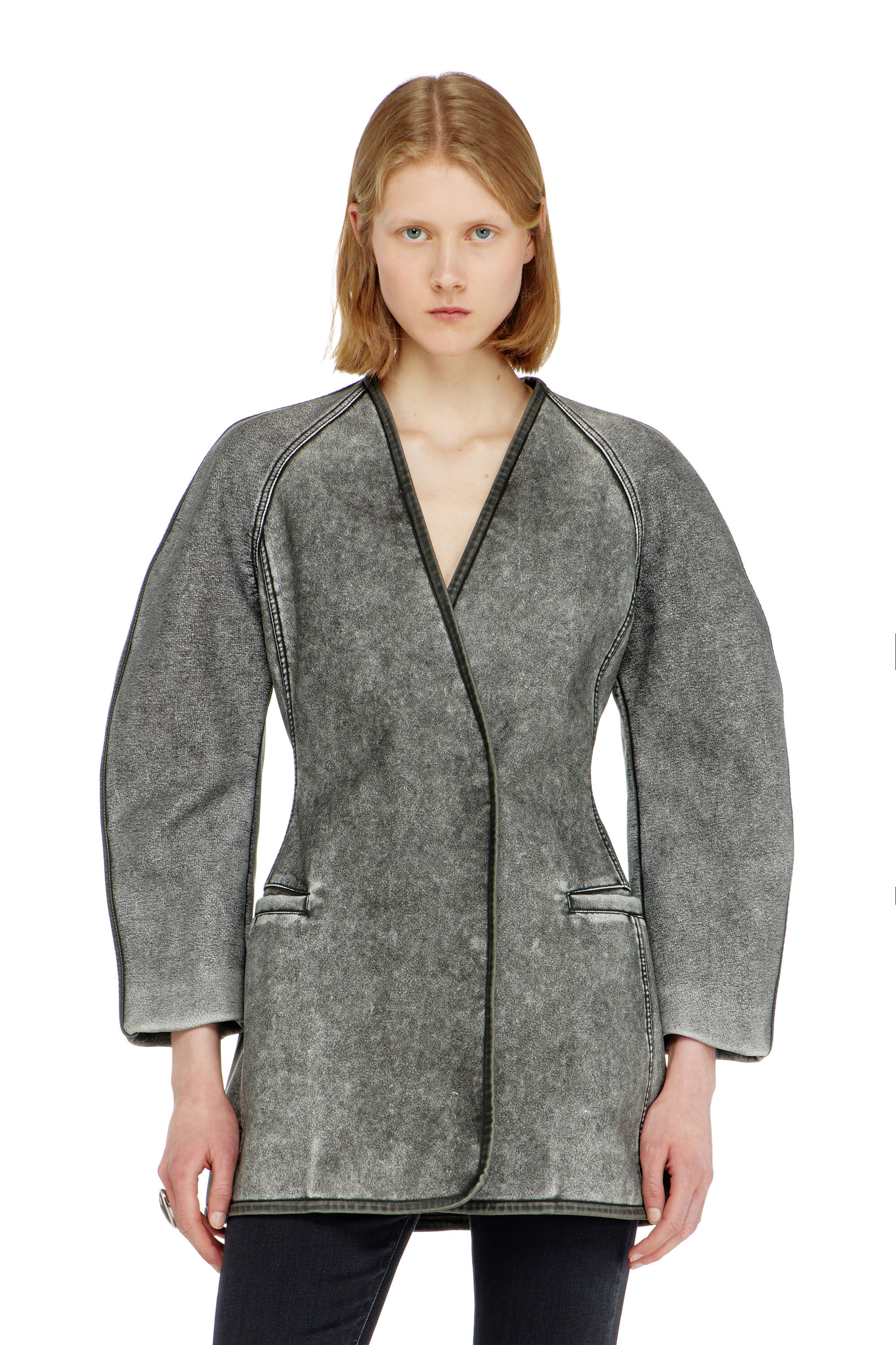 Diesel - G-ALAX, Woman's Cardigan jacket with cocoon sleeves in null - 3