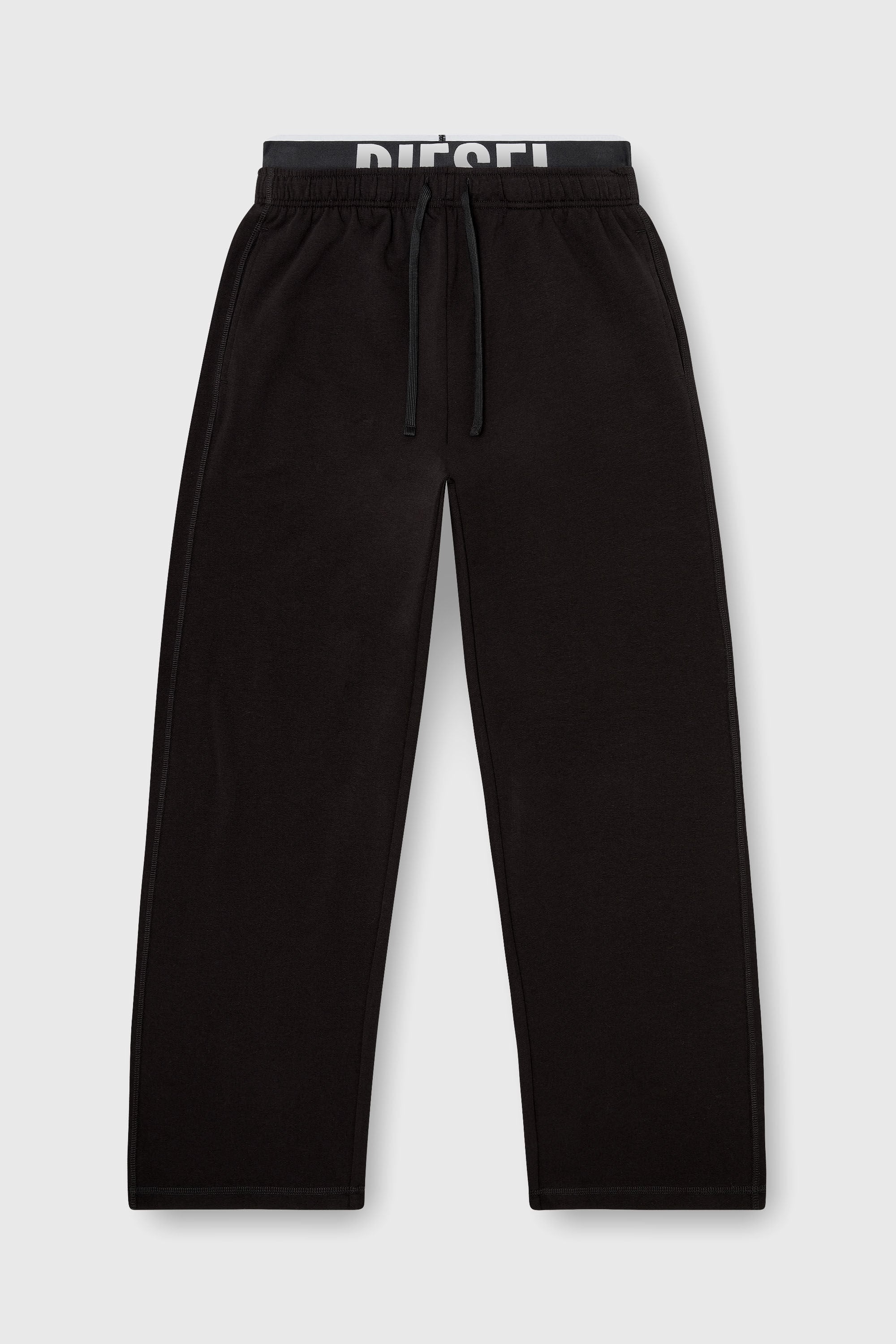 Diesel - BRADLEY-D-POP, Man's Cotton sweatpants with Diesel logo waistband in Black - 4