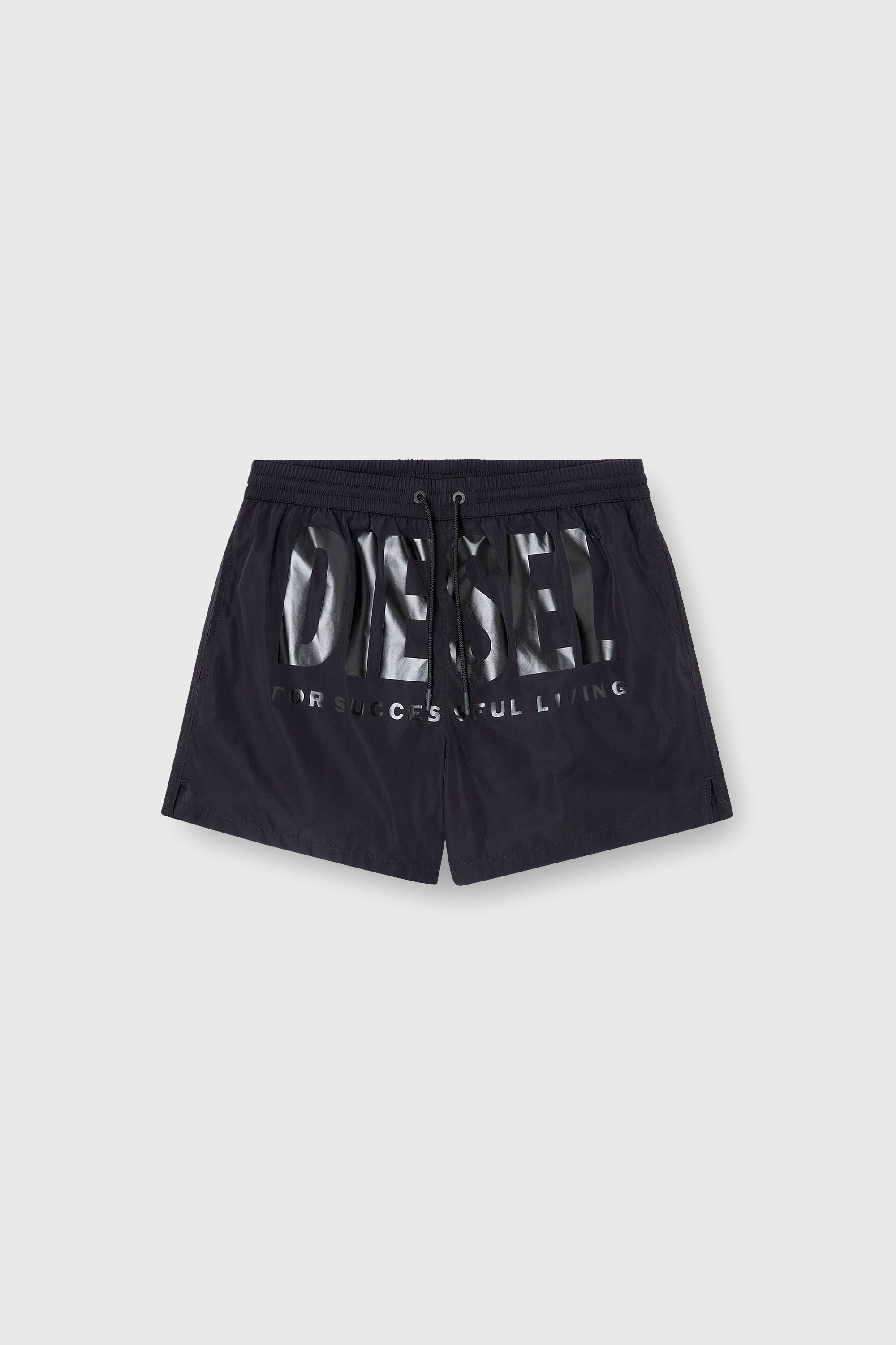 Diesel - KEN-37-D-CORE, Man's Mid-length swim shorts with maxi logo in Black - 4