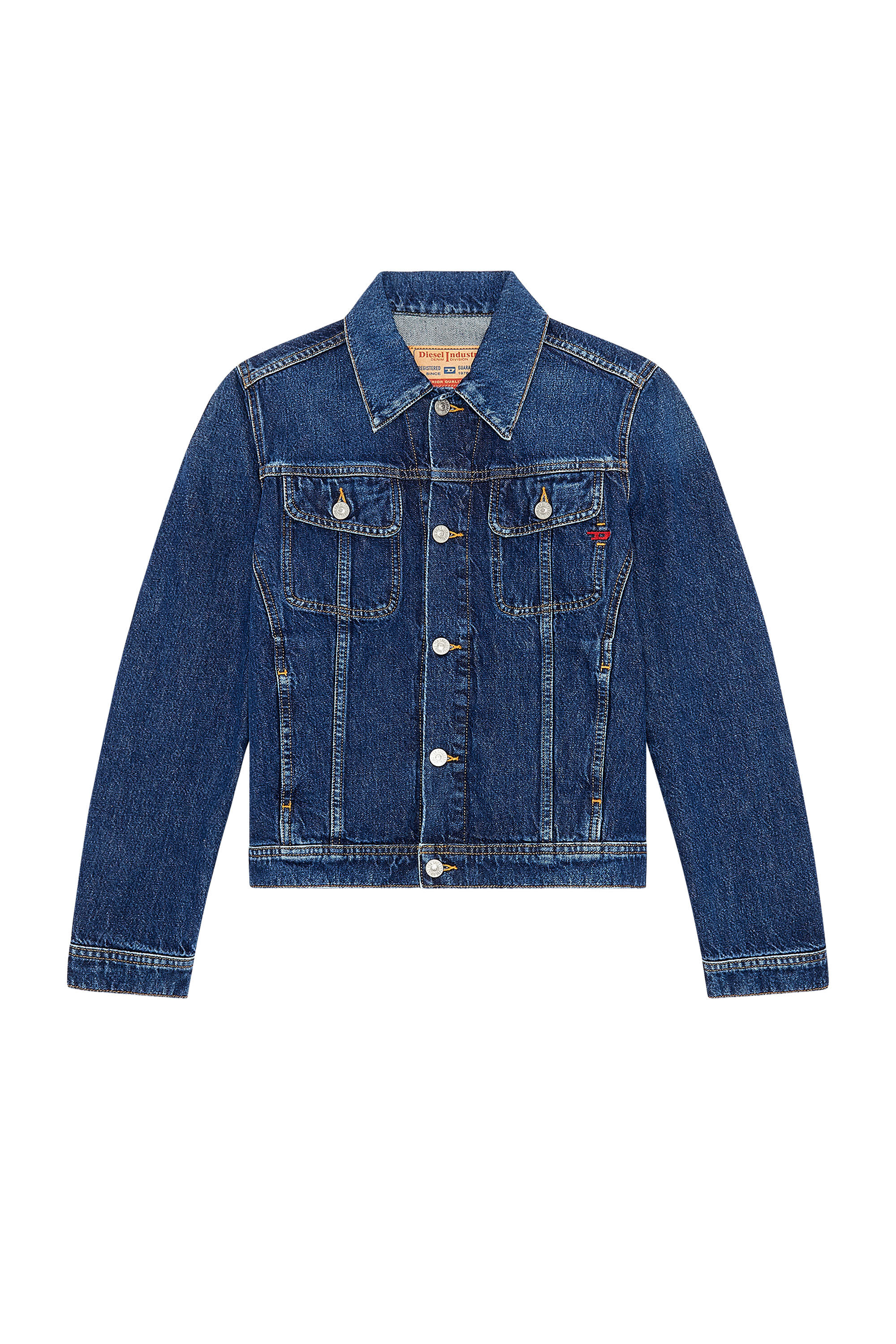 Diesel - DE-BONNY, Woman's Trucker jacket in denim in Dark Blue - 2