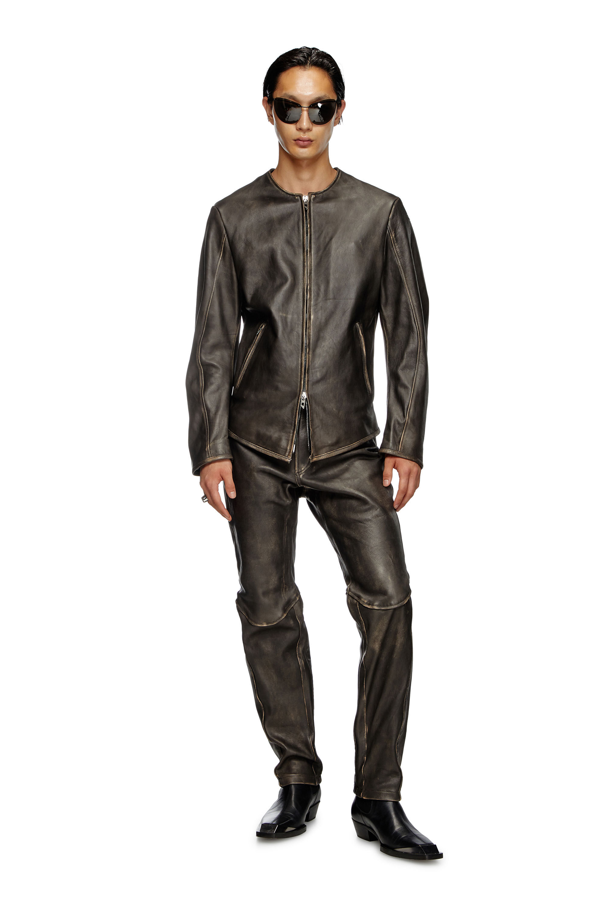 Diesel mens leather trousers hotsell
