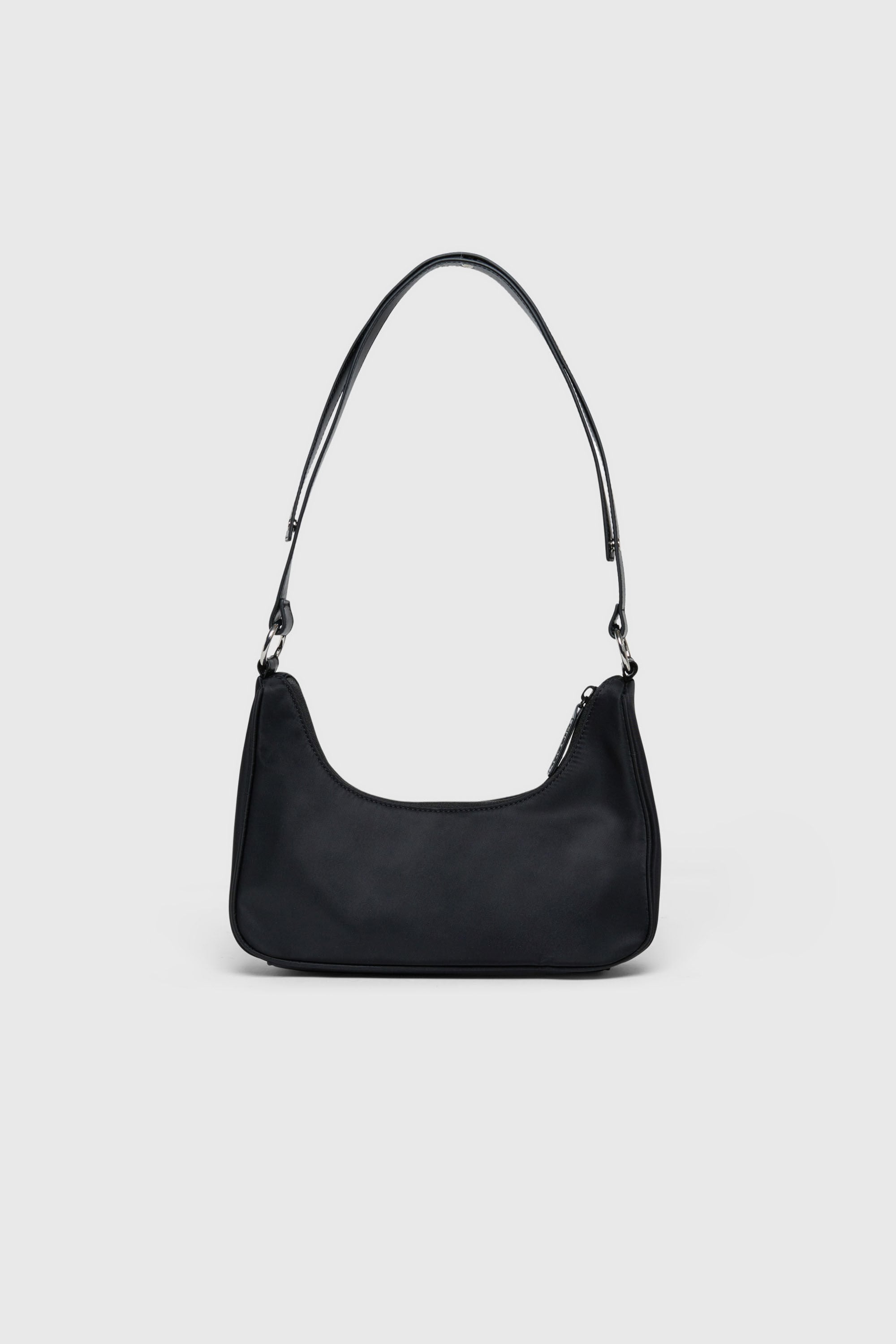 Diesel - WUNSY, Woman's WUNSY - Nylon shoulder bag with Oval D logo in Black - 2