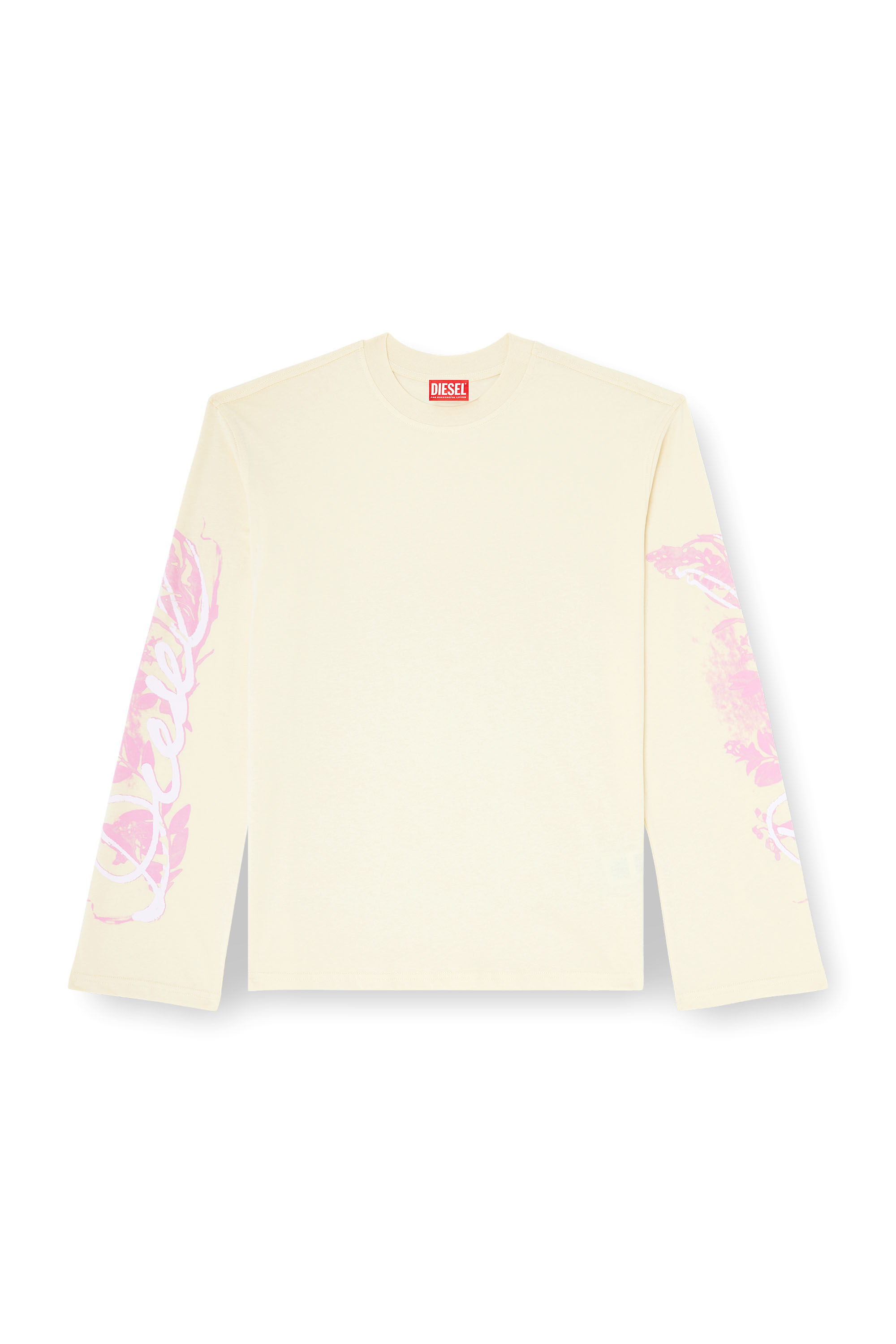 Diesel - T-HILARY-LS-AA3, Woman's Long-sleeve T-shirt with graphic prints and crystals in null - 2