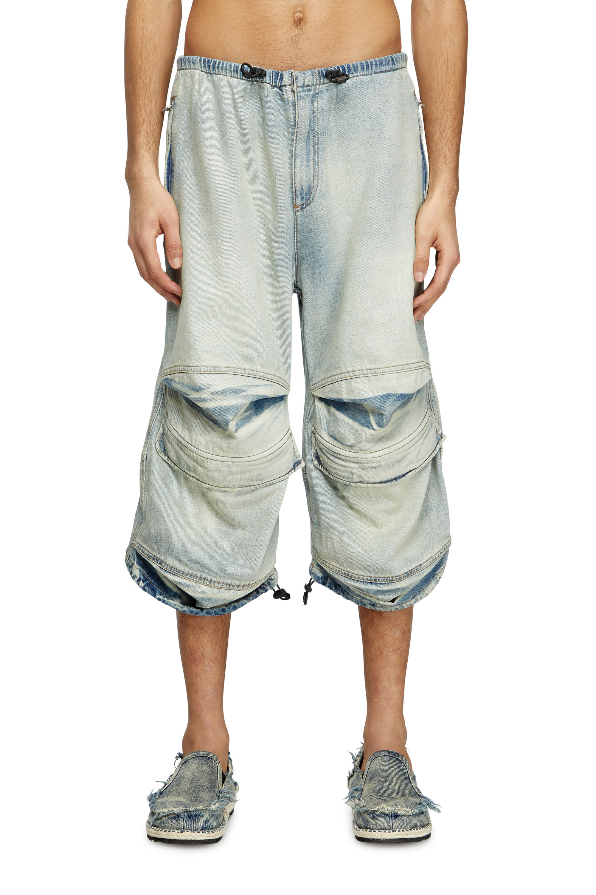Diesel - D-DAYETZ-SHORT-S, Unisex's Shorts in light bicolour denim in Light Blue - 3