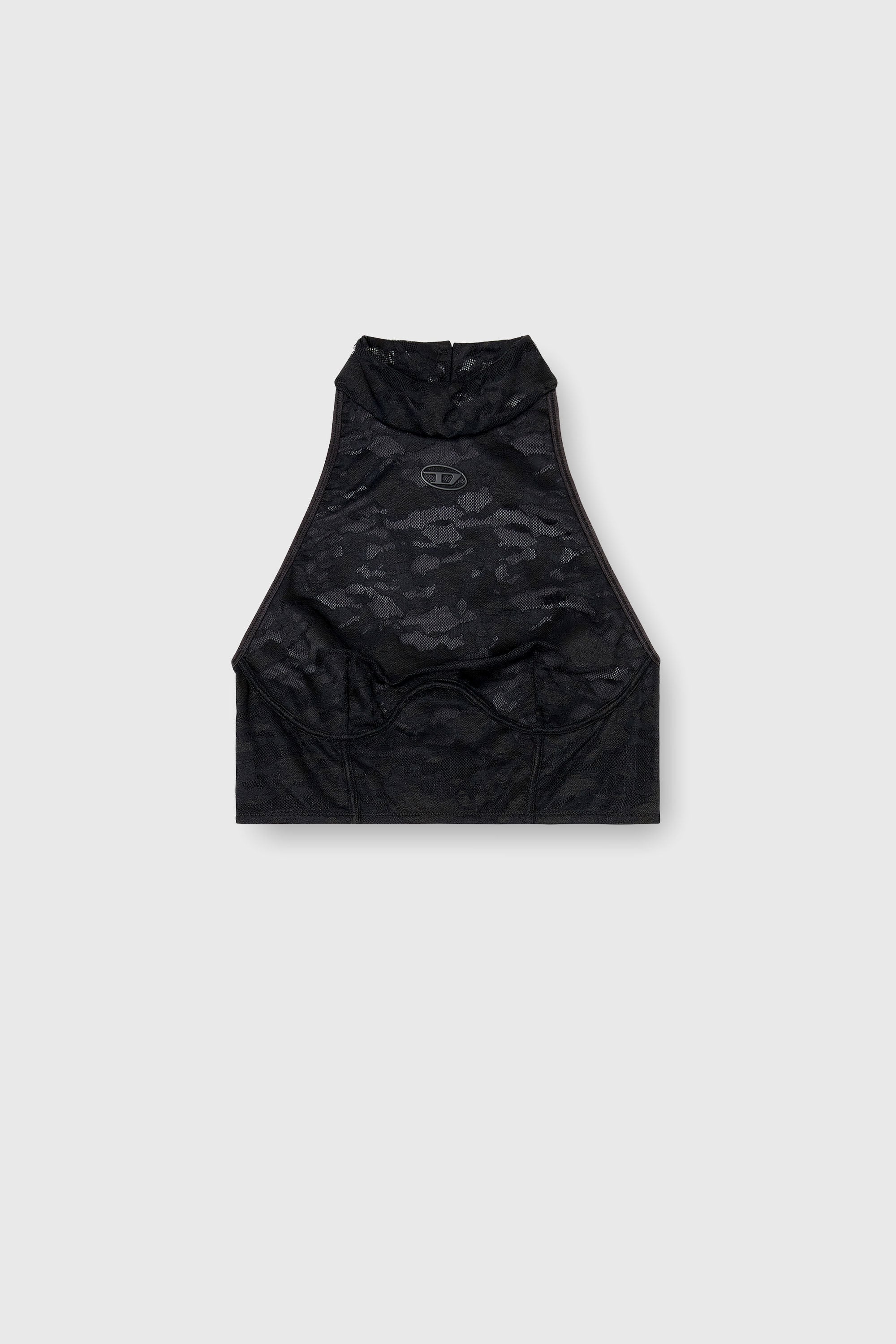 Diesel - MARCIA-UTLT, Woman's Lace bralette with halter neck in Black - 2