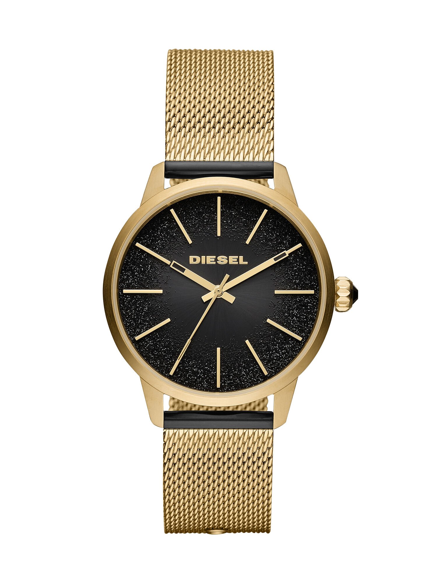 Diesel - DZ5576, Woman's Three-hand watch in gold-tone stainless steel in Gold/Black - 1
