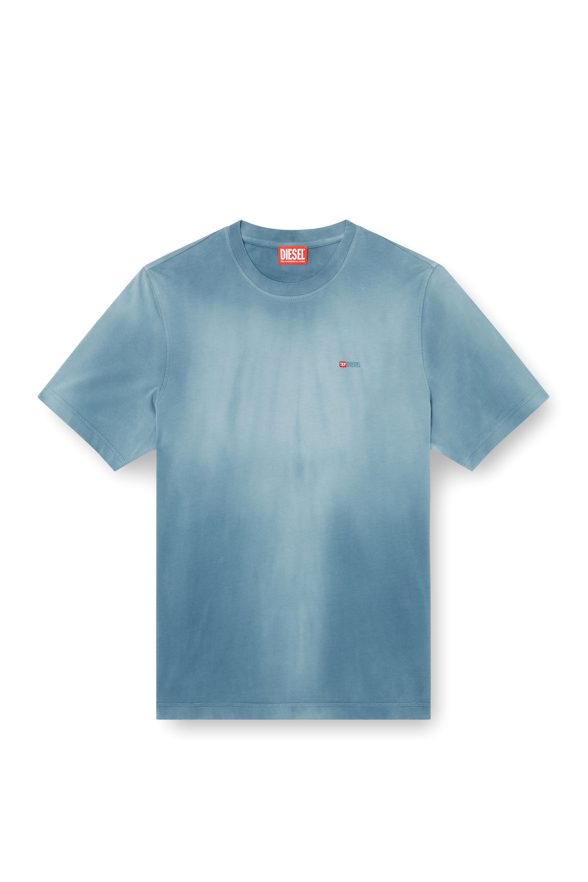 Tシャツ・カットソー DIESEL T Adjust R15 T-Shirt Teal Blue A166210PKAL89M A166210 Men's Faded T-shirt with micro logo embroidery | Blue | Diesel