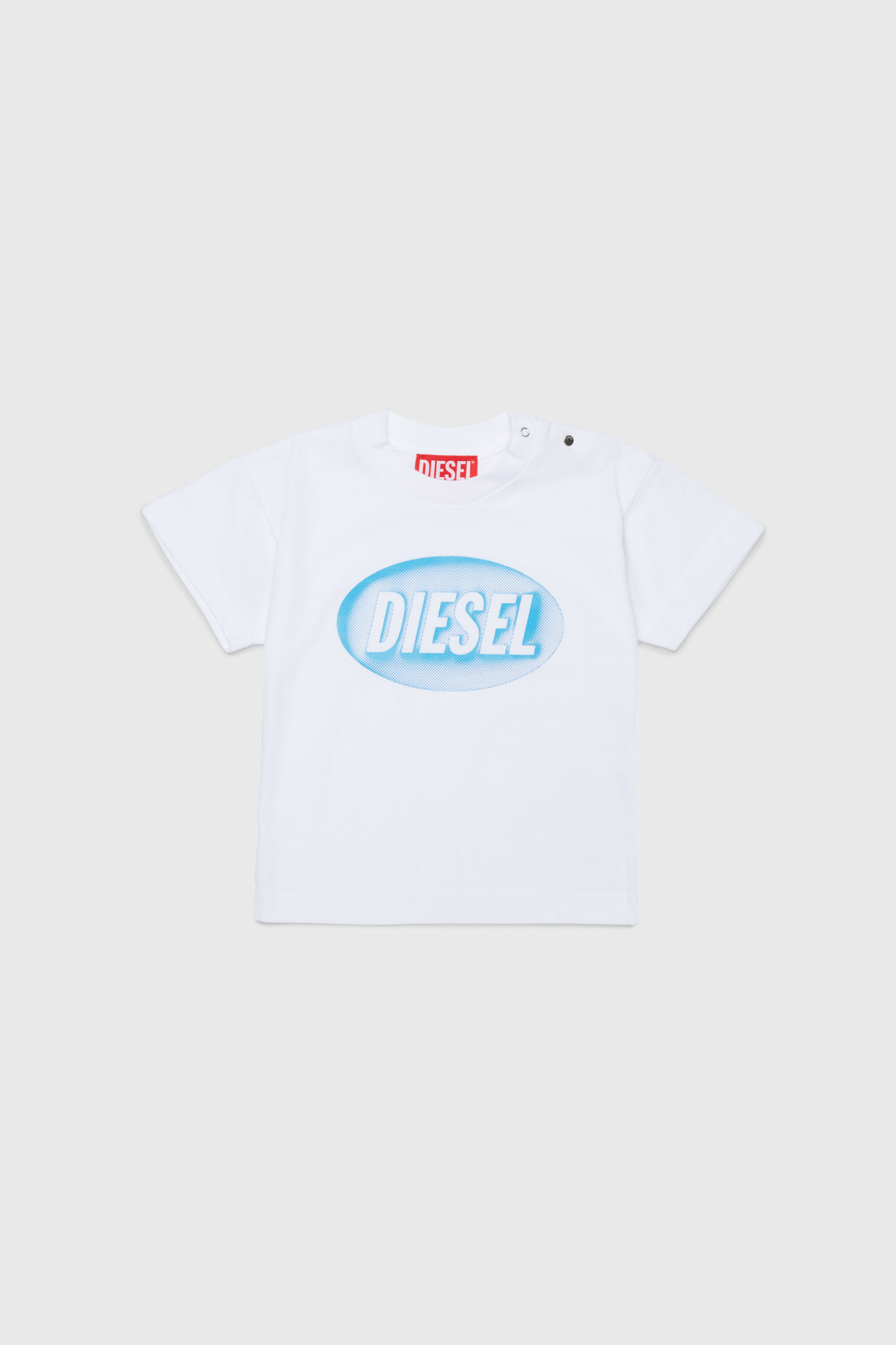 Diesel - TDSELB, Unisex's Cotton T-shirt with logo print in White - 1