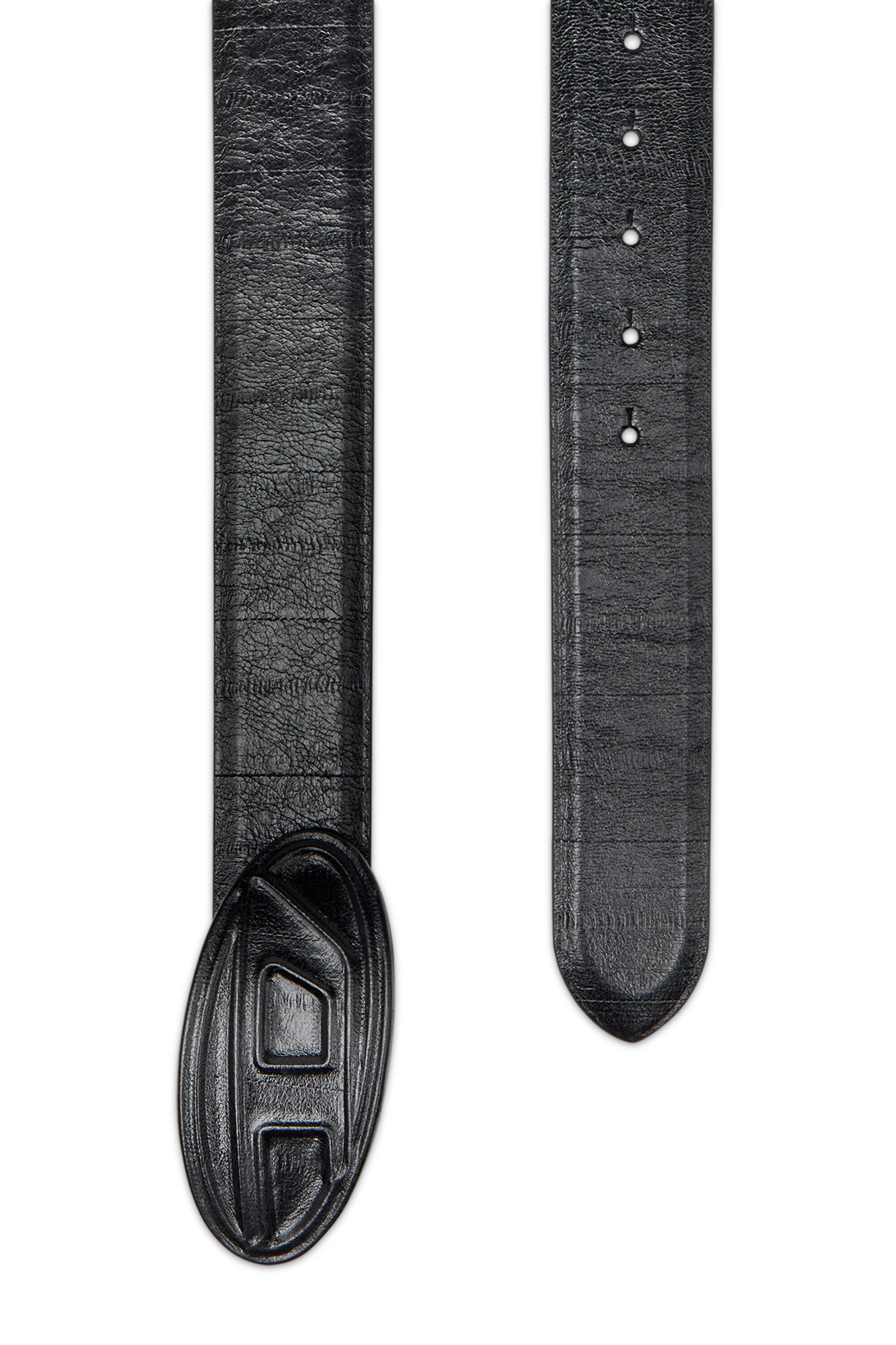 国内発送 DIESEL☆B-1DR Embraced Belt レザー ベルト ブラック B-1DR EMBRACED