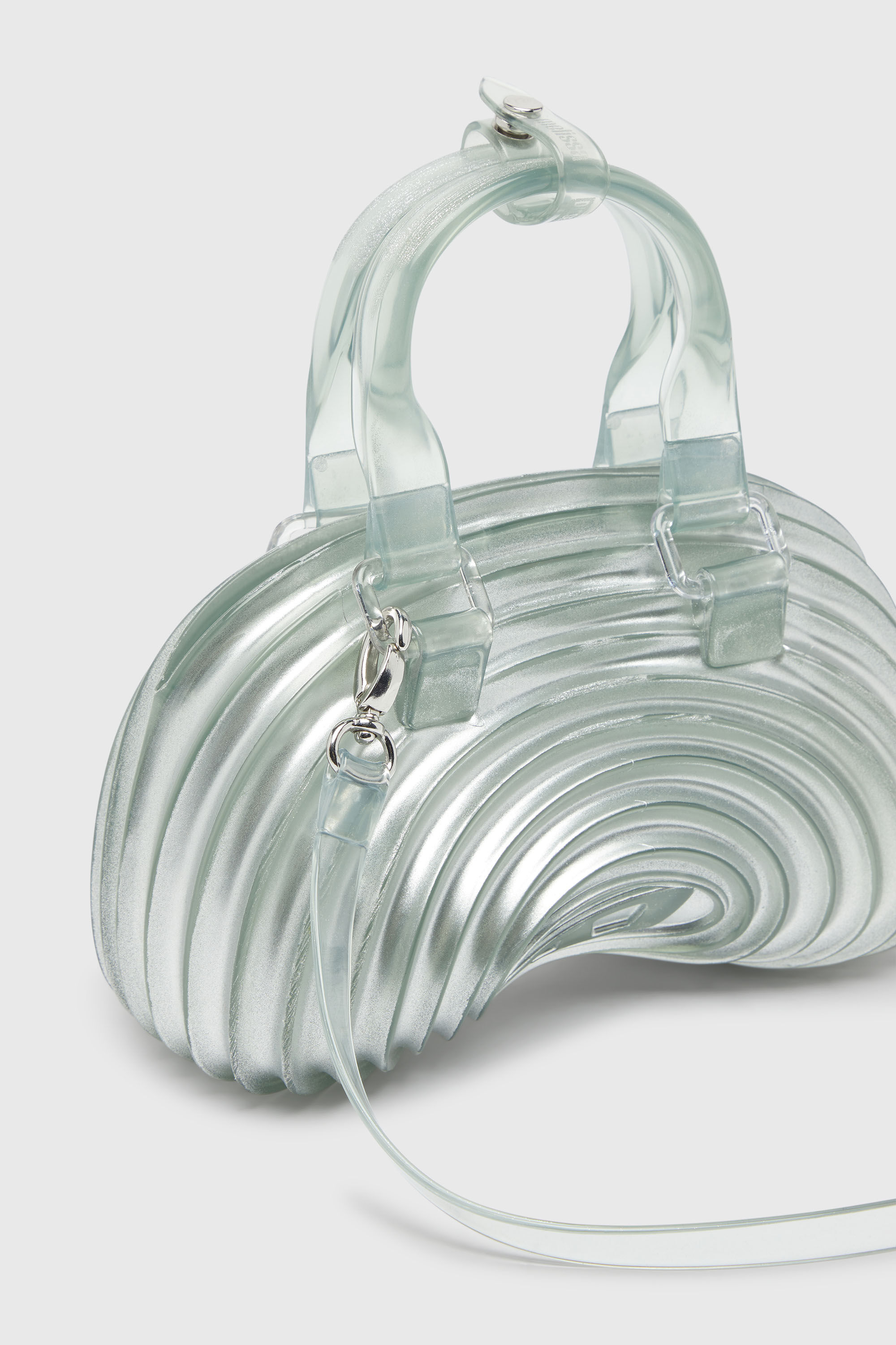 Diesel - MELISSA QUANTUM DOME, Woman's Quantum Dome - Handbag in Melflex&reg; in Silver - 6
