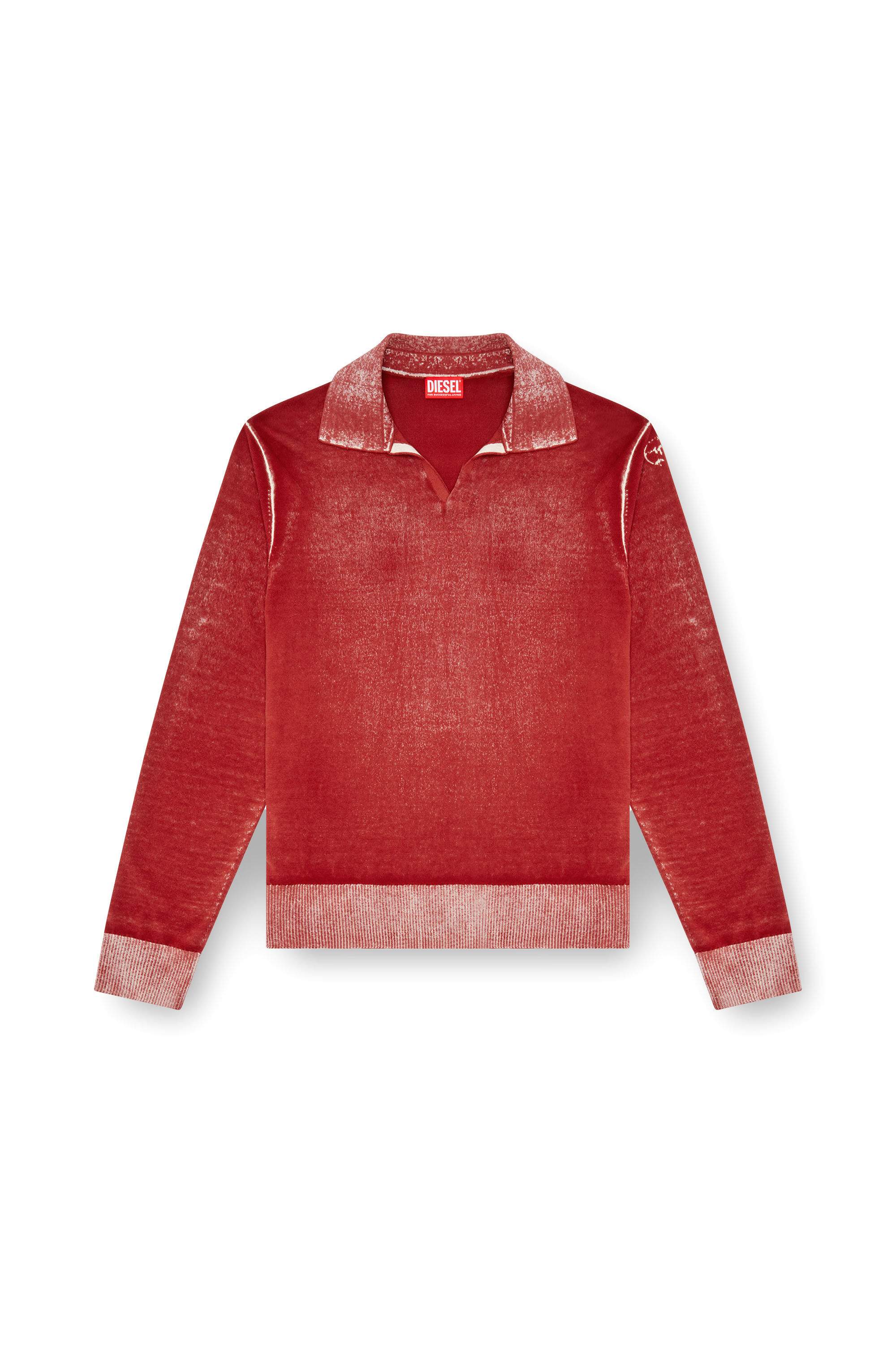Men's Reverse-print polo jumper | Red | Diesel