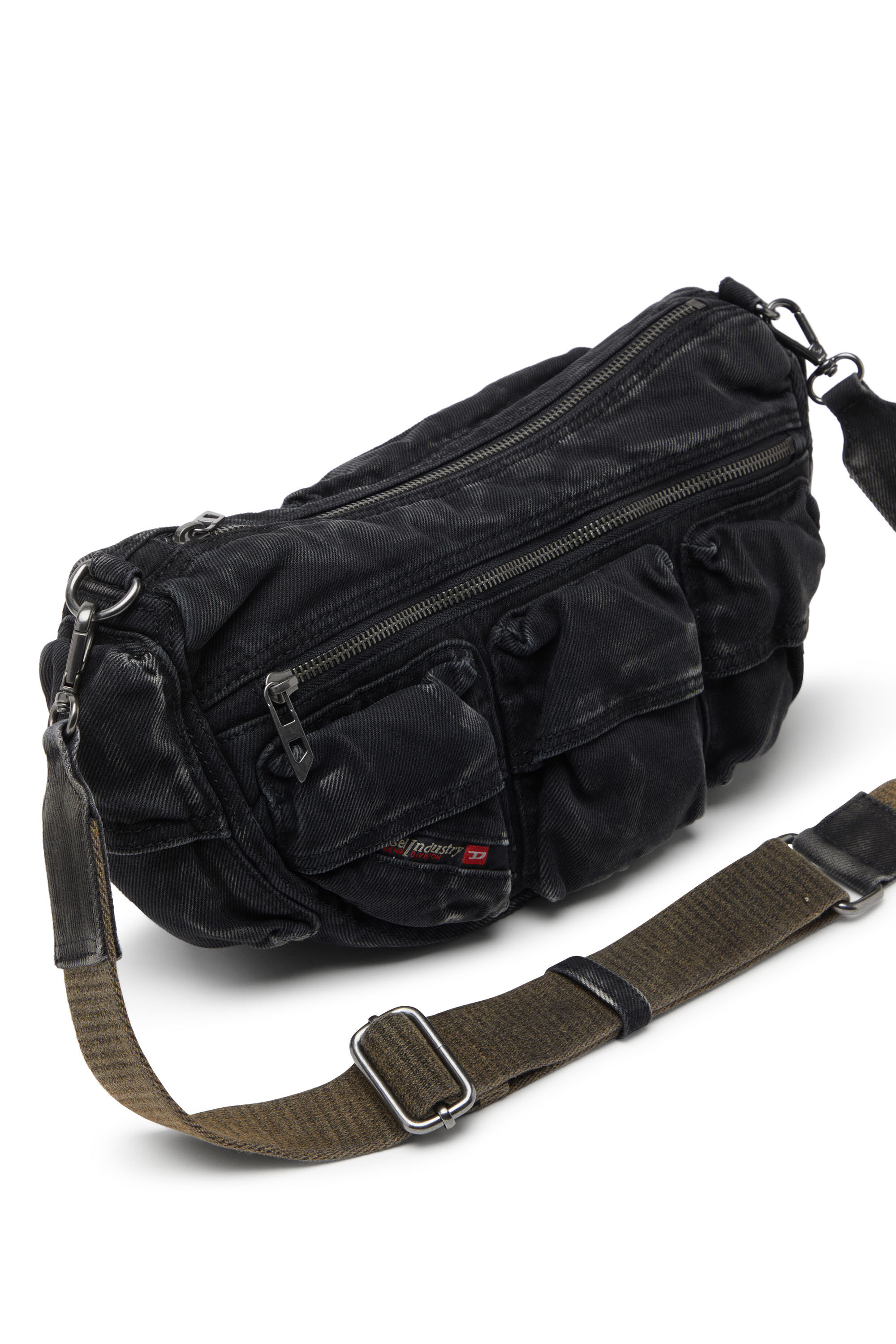 Women's Multi-Pkts-Multipocket bag in washed denim | Black | Diesel