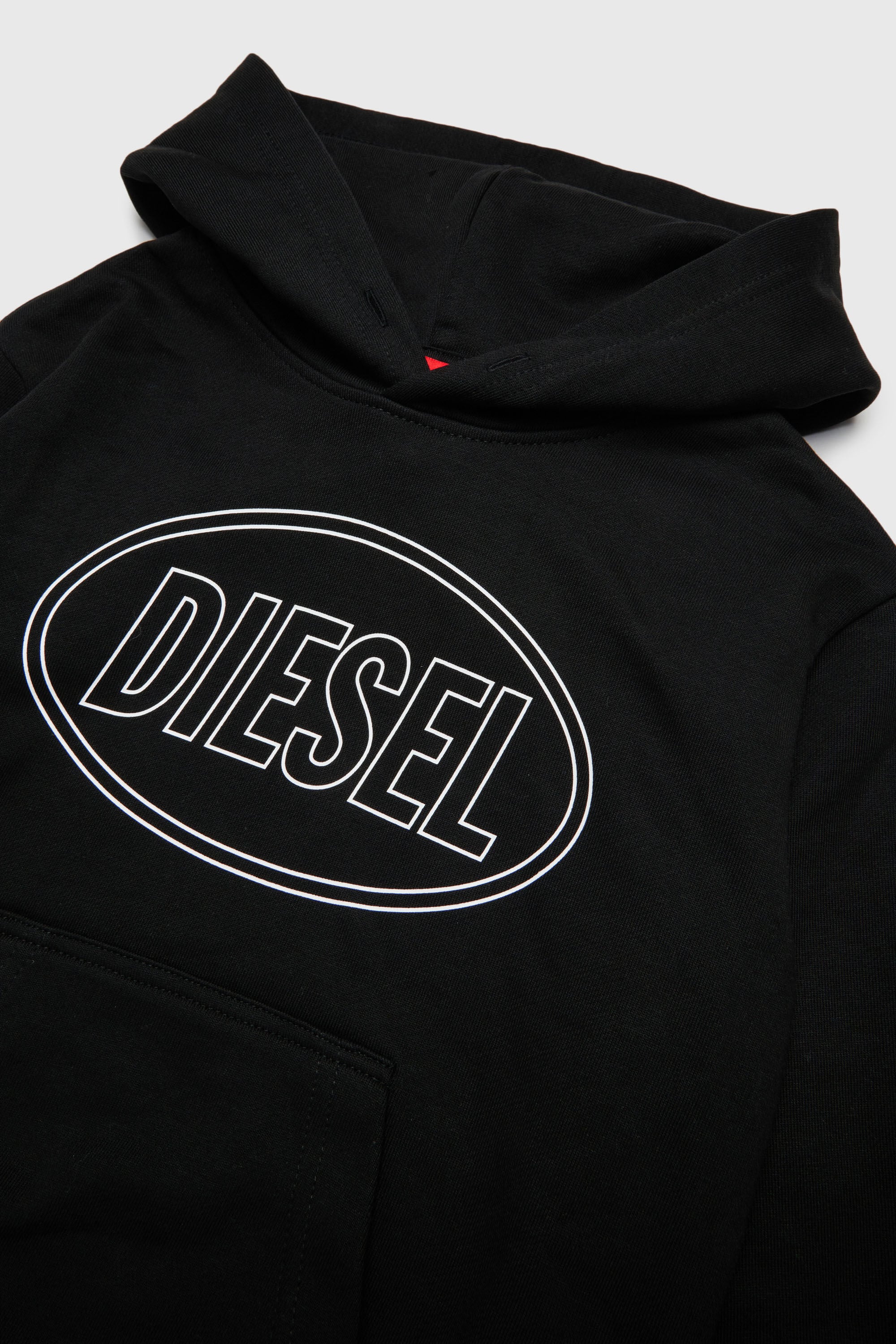 Diesel - SCIRCLEHOOD OVER, Man's Hoodie with Diesel logo print in Black - 3