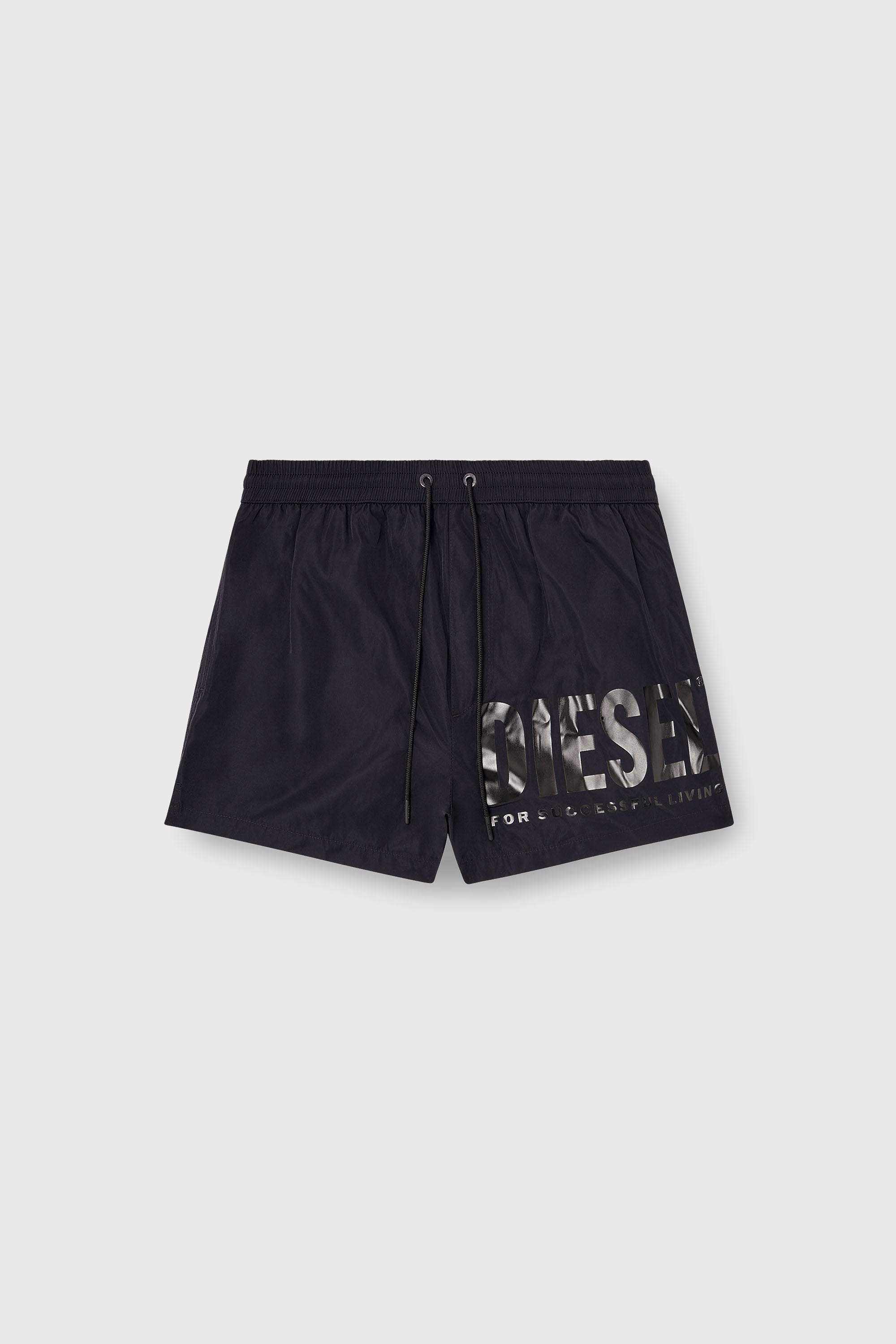 Diesel - MARIO-34-D-CORE, Man's Mid-length swim shorts with logo print in Black - 4