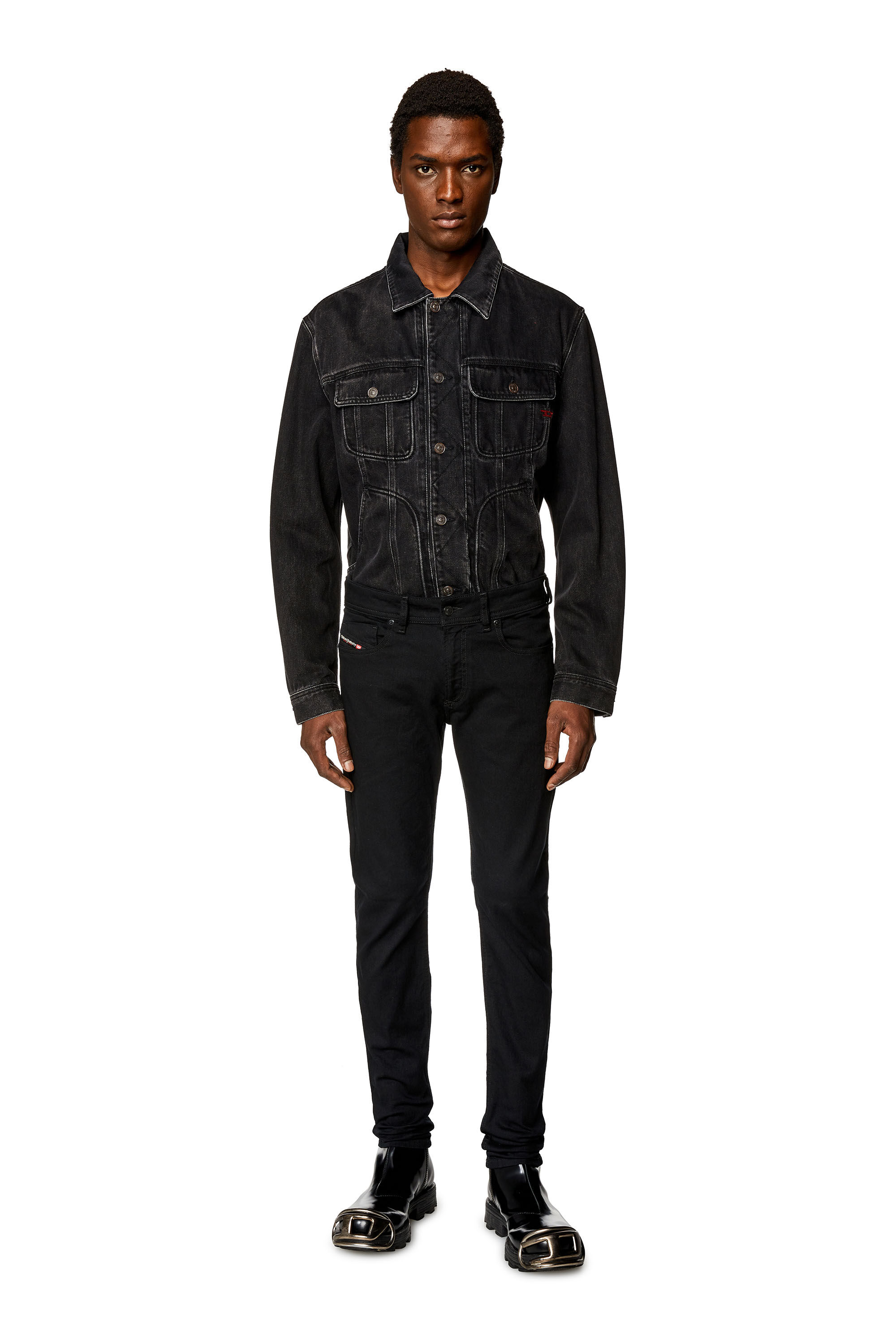 Diesel - 1979 Sleenker 09C51 Skinny Jeans, Black/Dark grey - Image 1