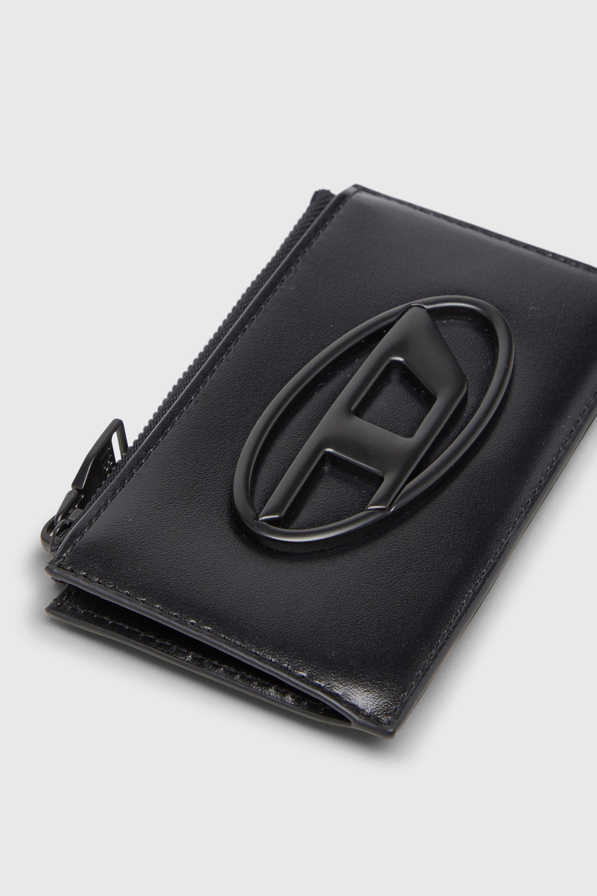Diesel - HOLI-D CARD HOLDER III, Man's Leather card holder in Black - 3