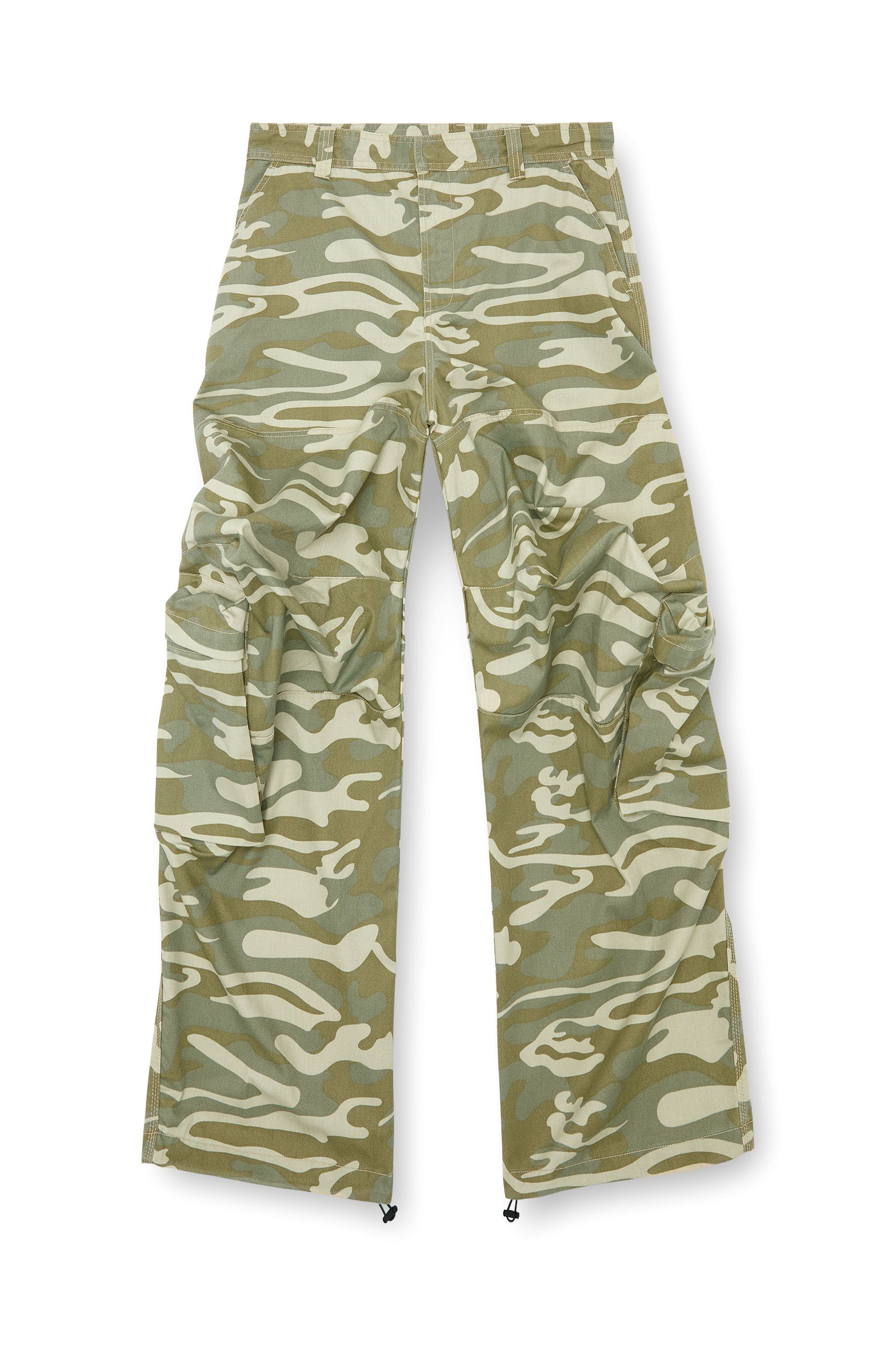 Diesel - P-ARNE-B, Man Cargo pants with camo print in Green - Image 2