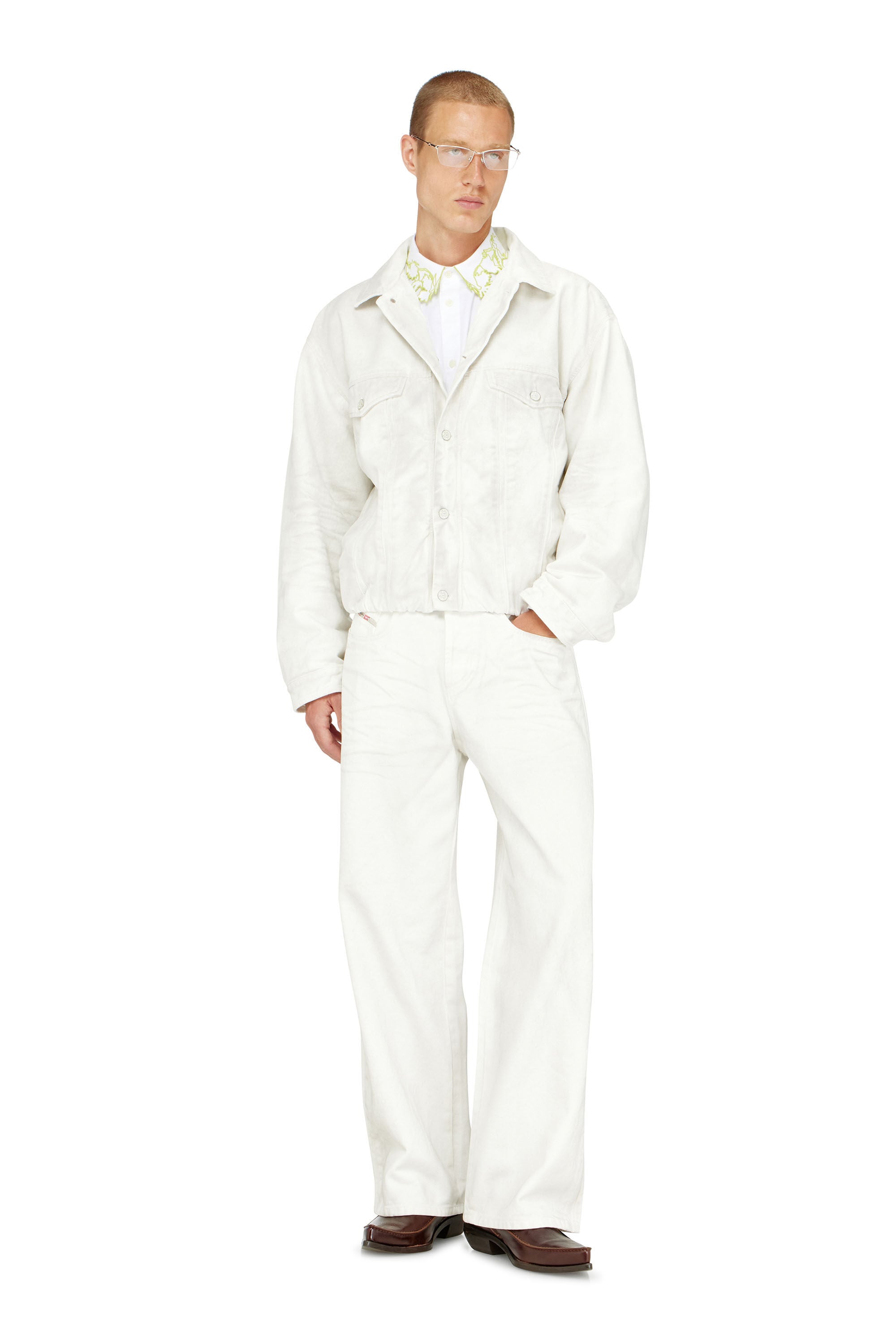 Diesel - Unisex's Relaxed Jeans 1982 D-Hakou 007GG, White - 1