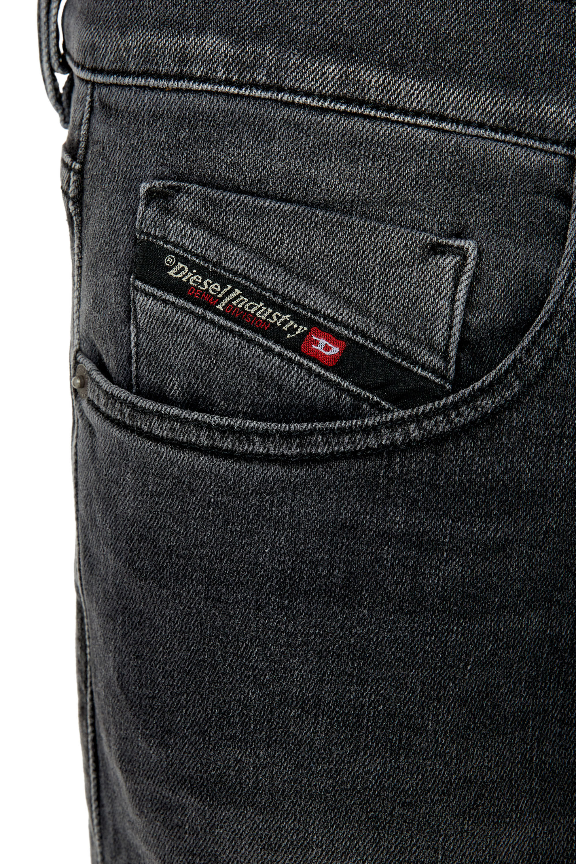 Diesel - 2019 D-Strukt 09E94 Slim Jeans, Black/Dark grey - Image 5