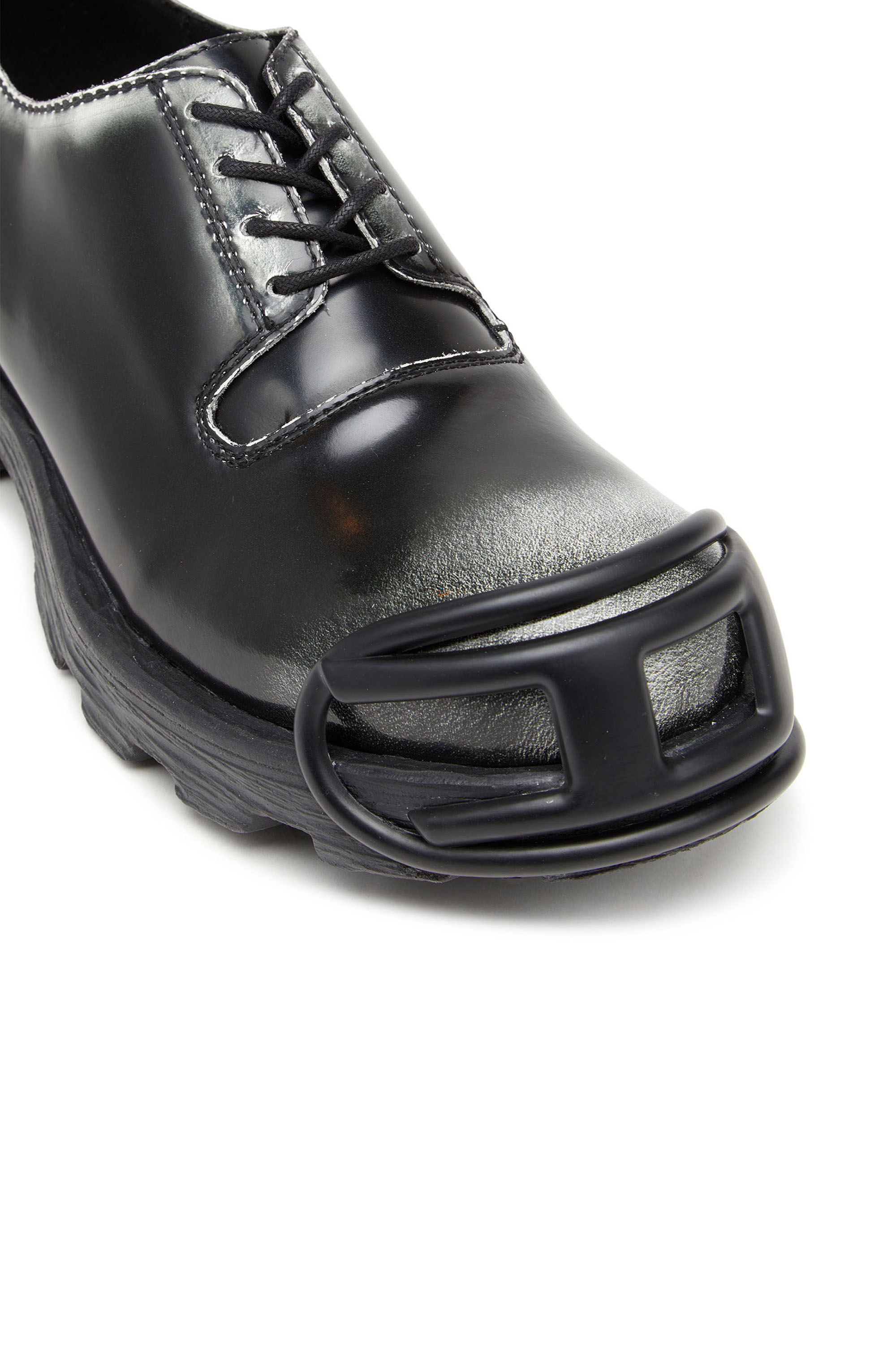 Men's D-Hammer-Derby shoes in shiny two-tone leather