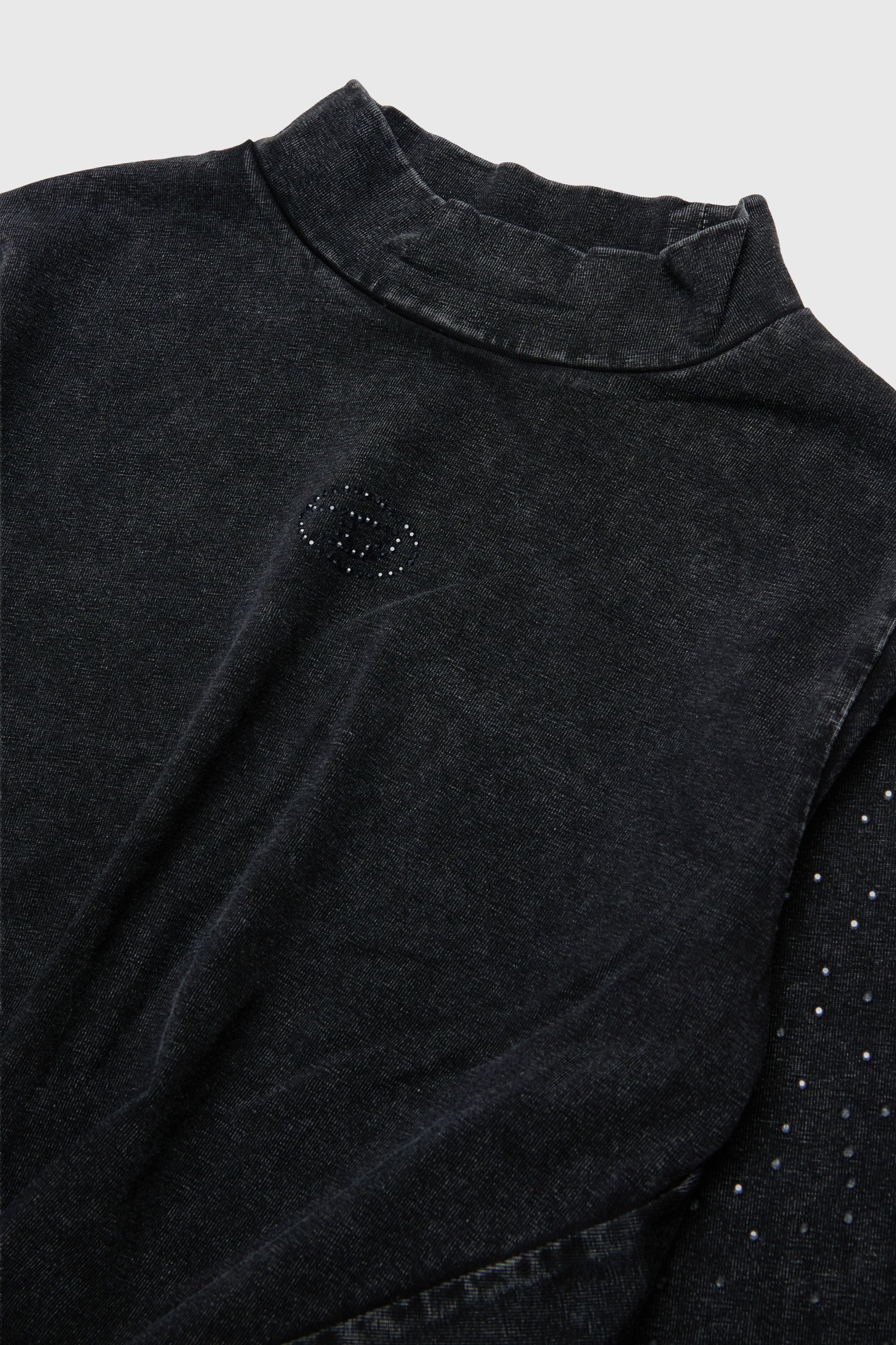 Diesel - TKNOT, Woman's Twist-hem top with rhinestones in Black - 3