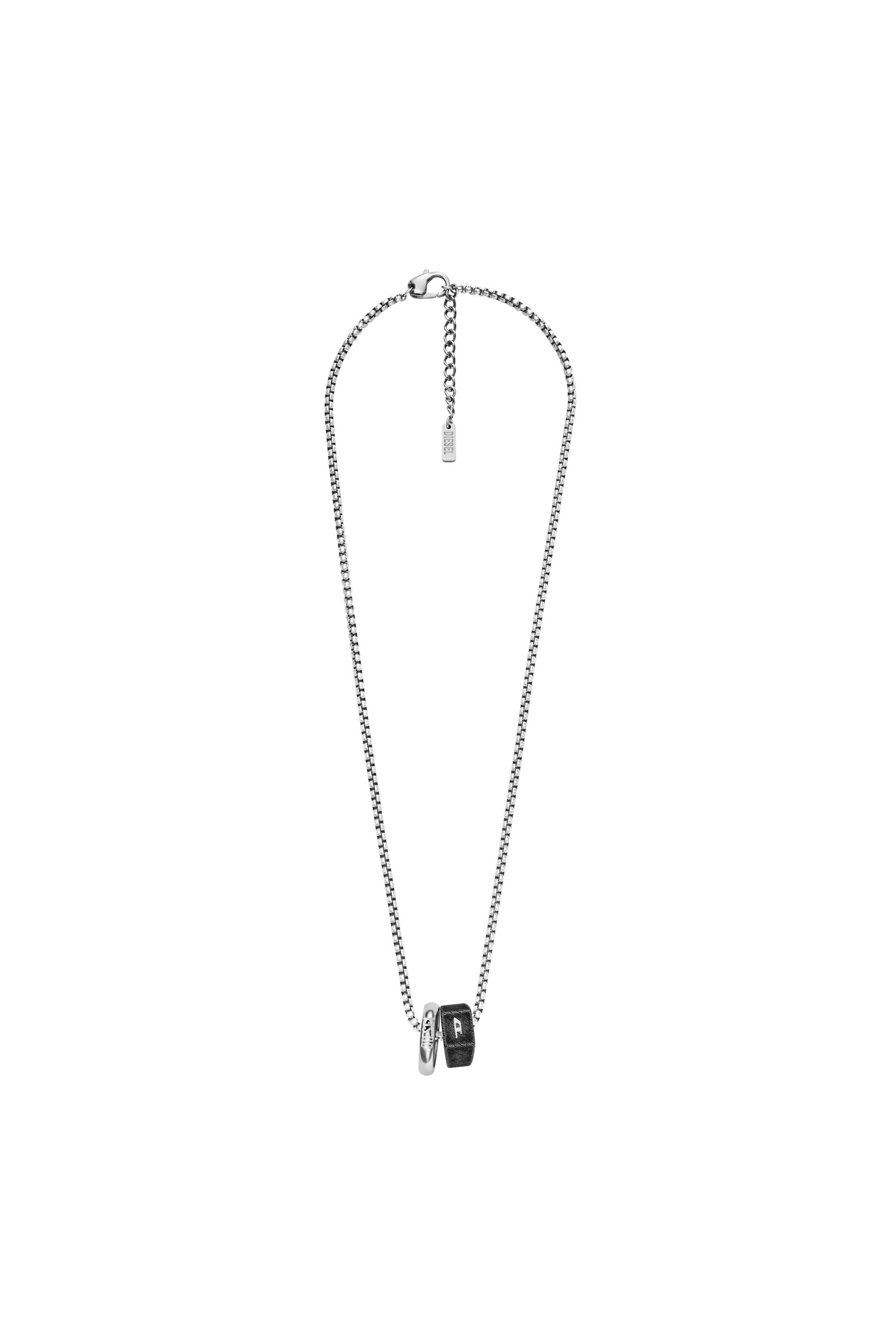 Diesel - DX1654SET JEWELLERY, Unisex's Stainless steel necklace and earring set in Silver - 1