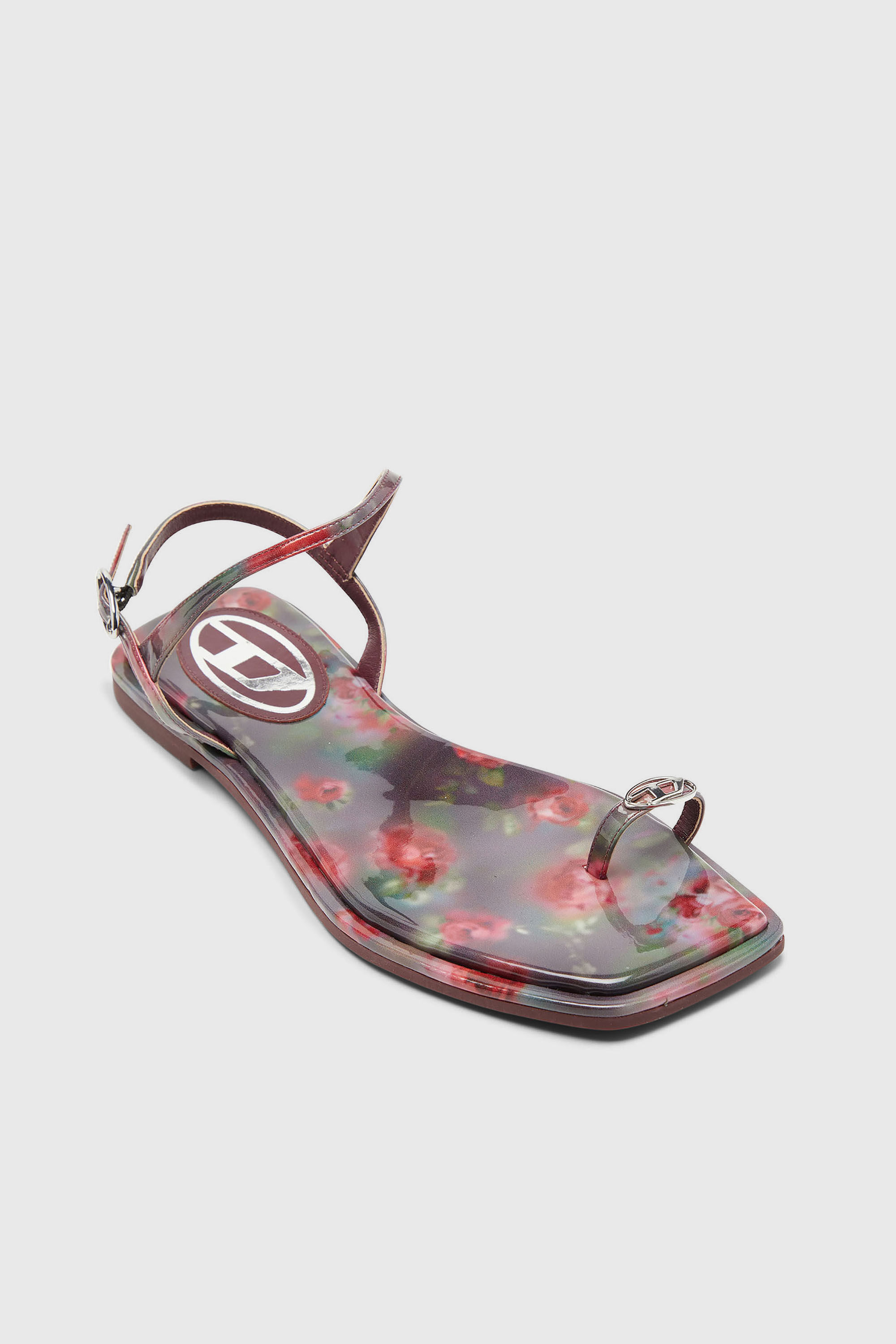 Diesel - D-AMBER INFRA 0, Woman's D-Amber - Sandals with all-over print in Violet/Pink - 6