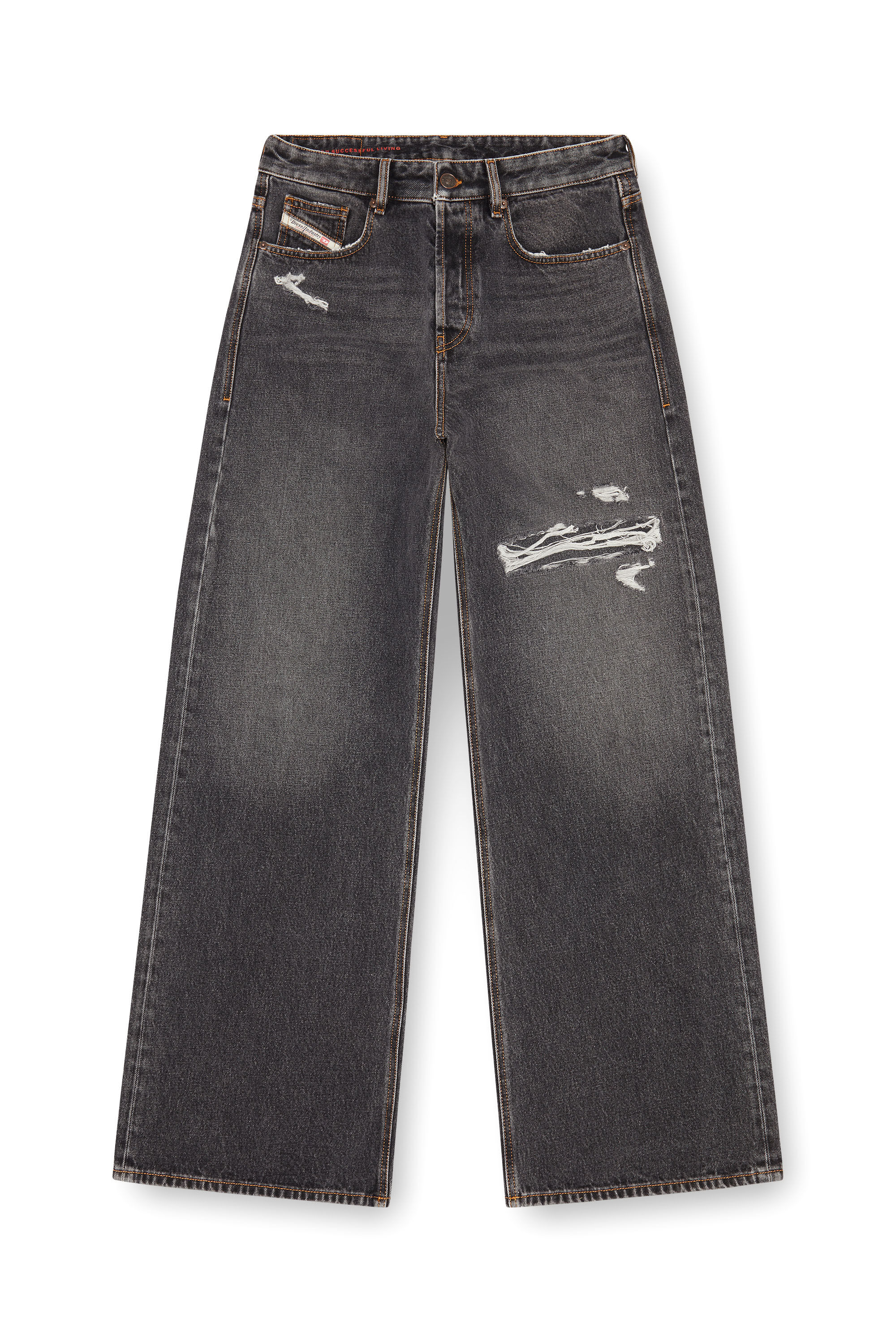 パンツ a DIESEL Relaxed Jeans D-RISE 007F6 D-RISE Man: Oversized Regular Black/Dark grey Jeans | Diesel