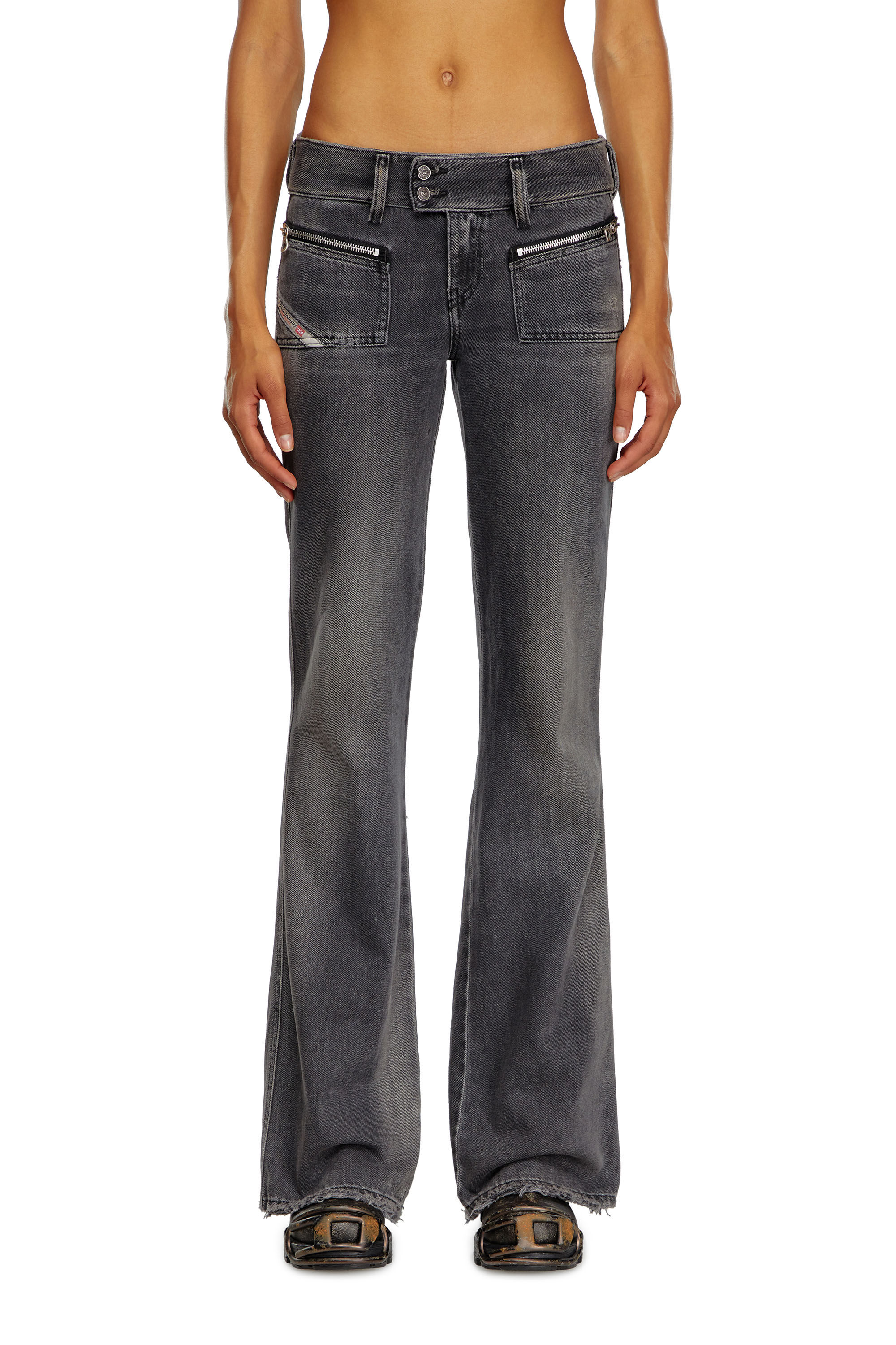 Diesel - Woman's Bootcut Jeans D-Hush 09K14, Black/Dark grey - 3