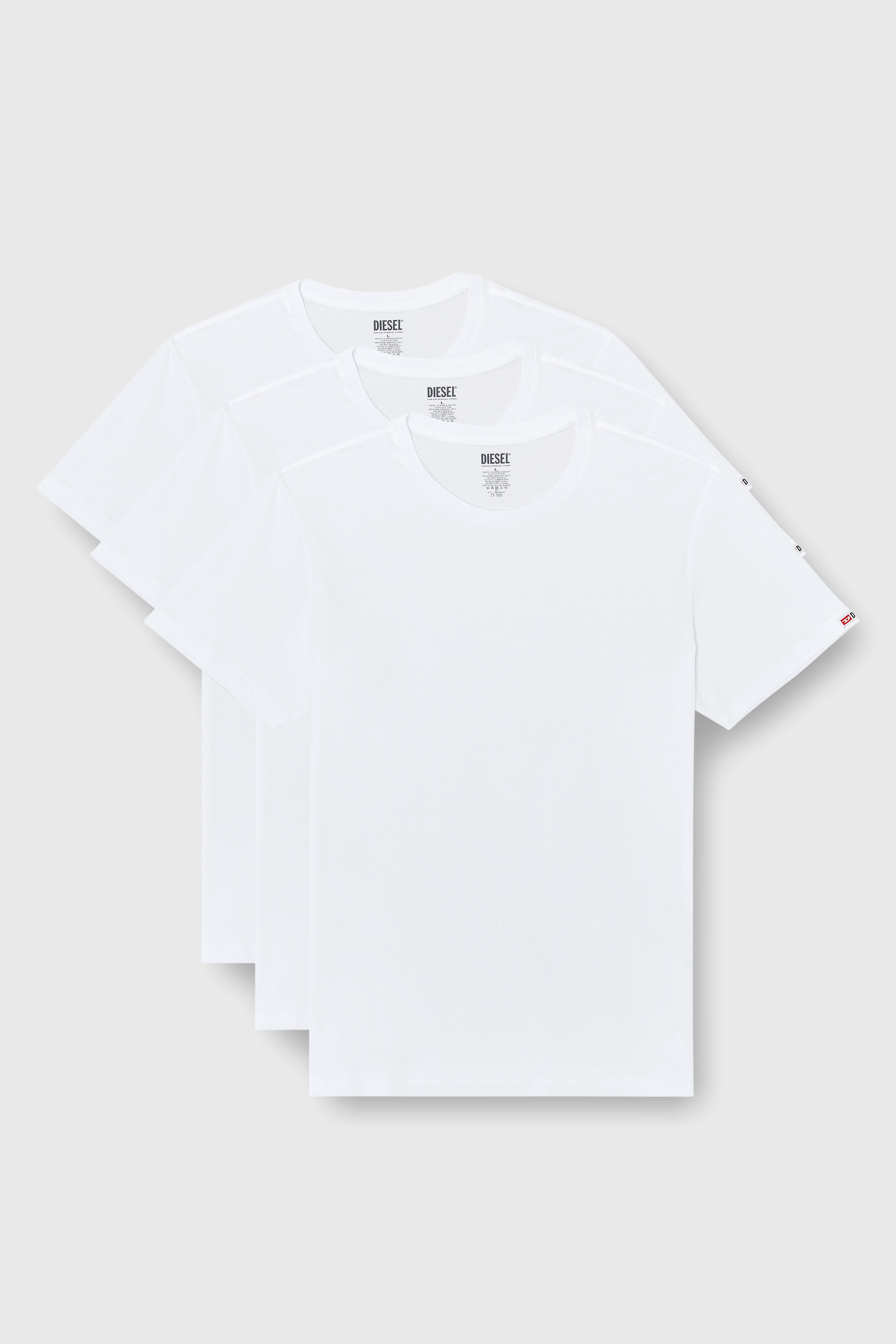 Diesel - RANDAL-D-CORE-3PACK, Man's Set of 3 cotton T-shirts in White - 2