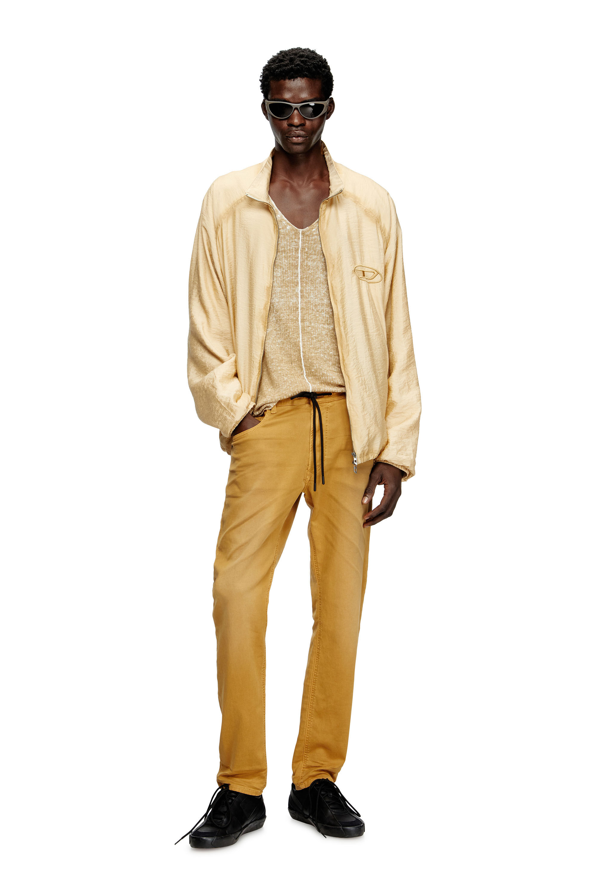 Diesel - Man's Regular 2030 D-Krooley Joggjeans® 0670M, Light Brown - 1
