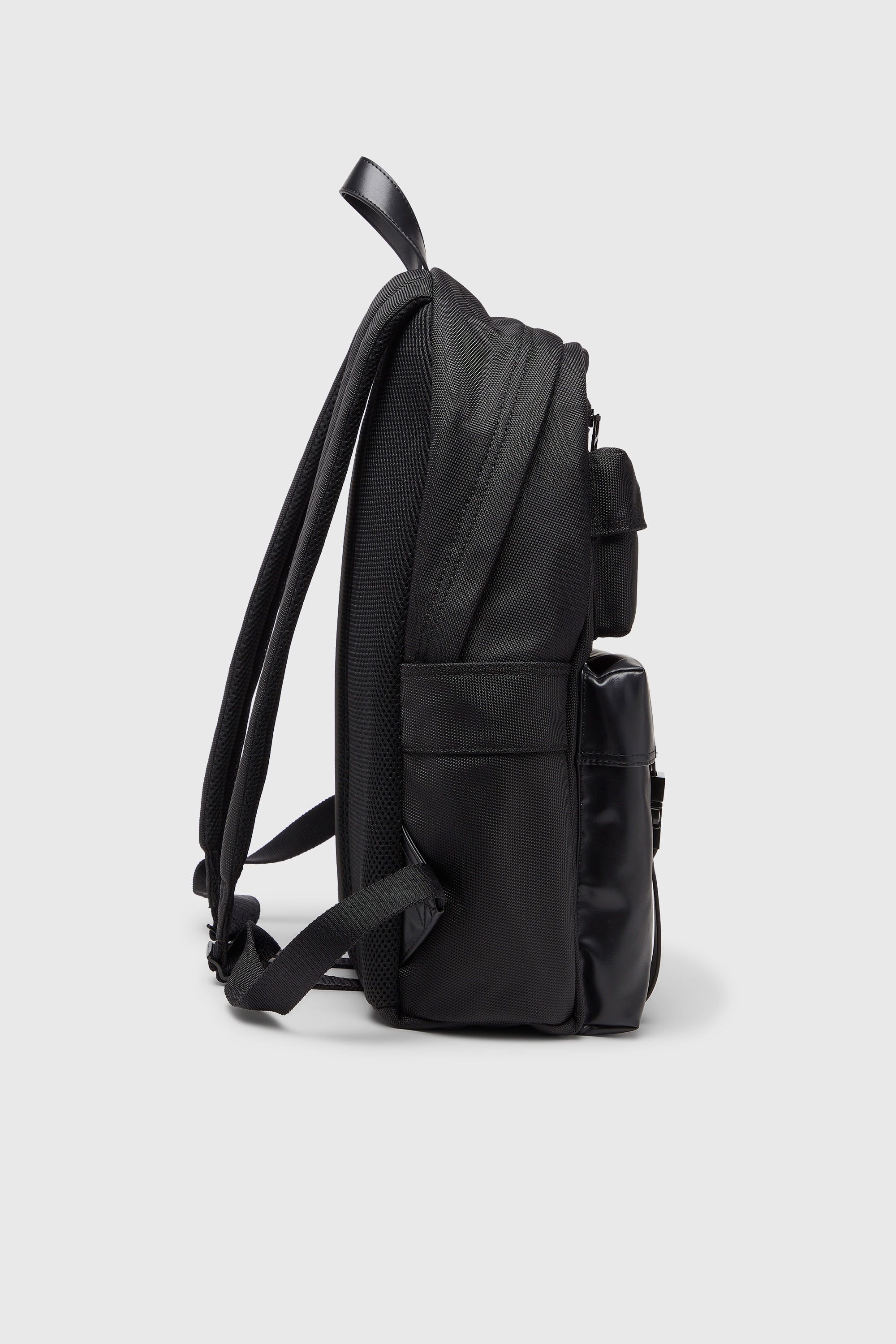 Diesel - MULTI-PKTS BACKPACK X, Unisex's Multi-Pkts - Backpack in nylon with front pockets in Black - 4