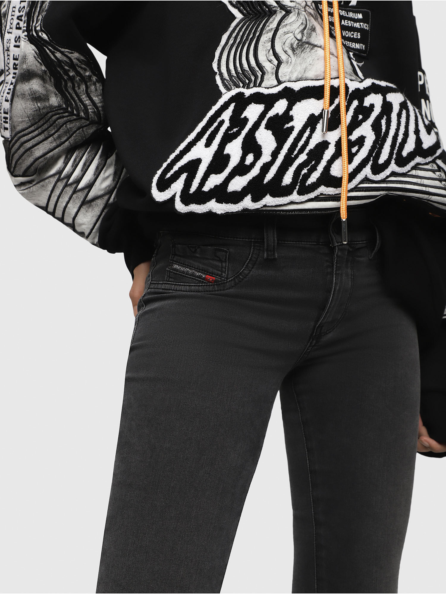 diesel livier super slim jegging low waist