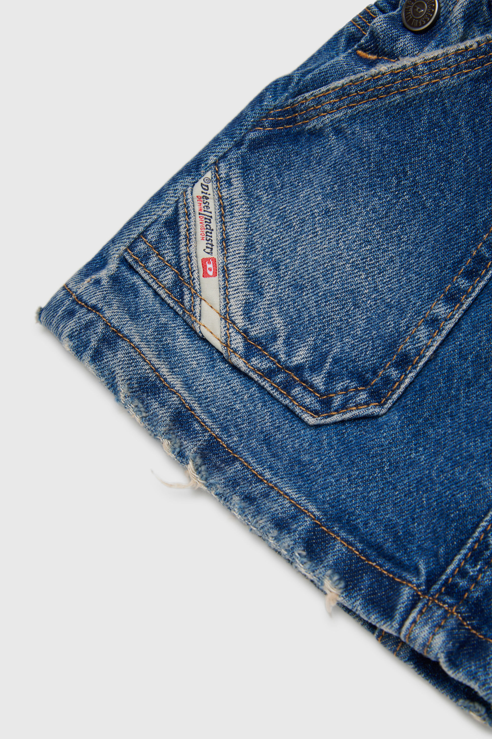 Diesel - JUMIB, Woman's Denim dungaree dress in Medium blue - 4