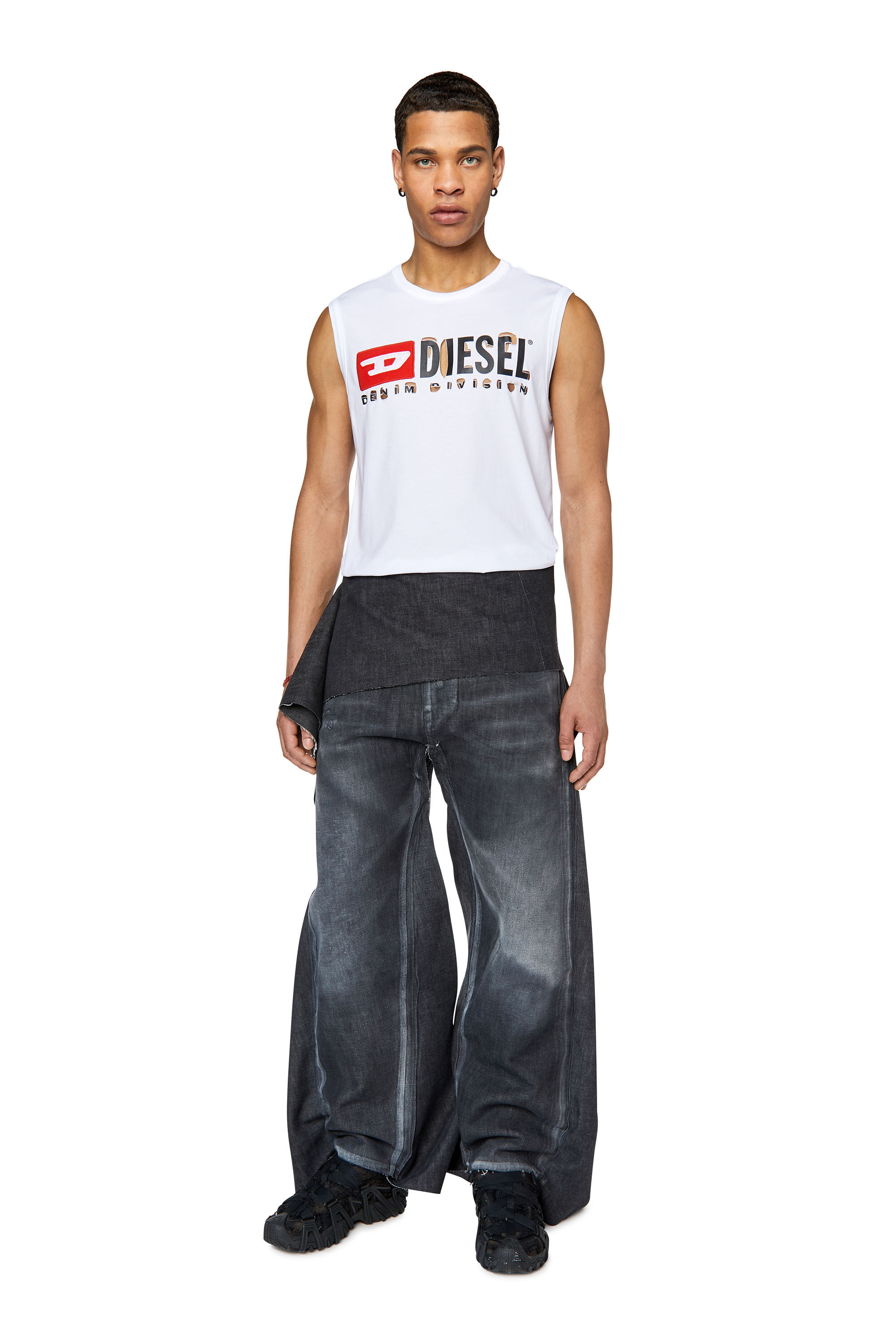 Diesel - T-BISCO-DIVSTROYED, White - Image 1