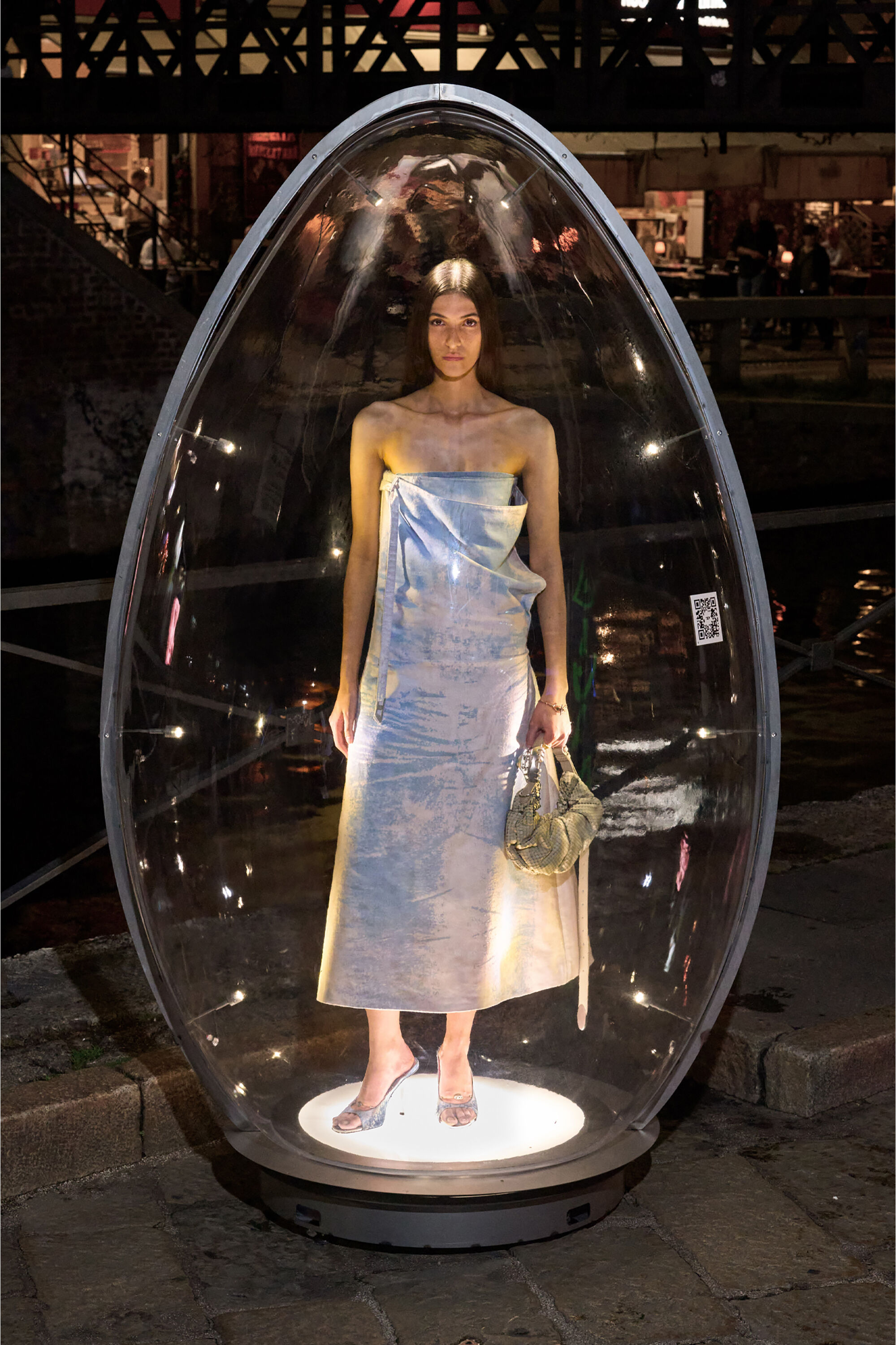 Diesel - D-DIAM'S-SA-40, Woman's D-Diam's-Low denim mule with floating Oval D in Blue - 7