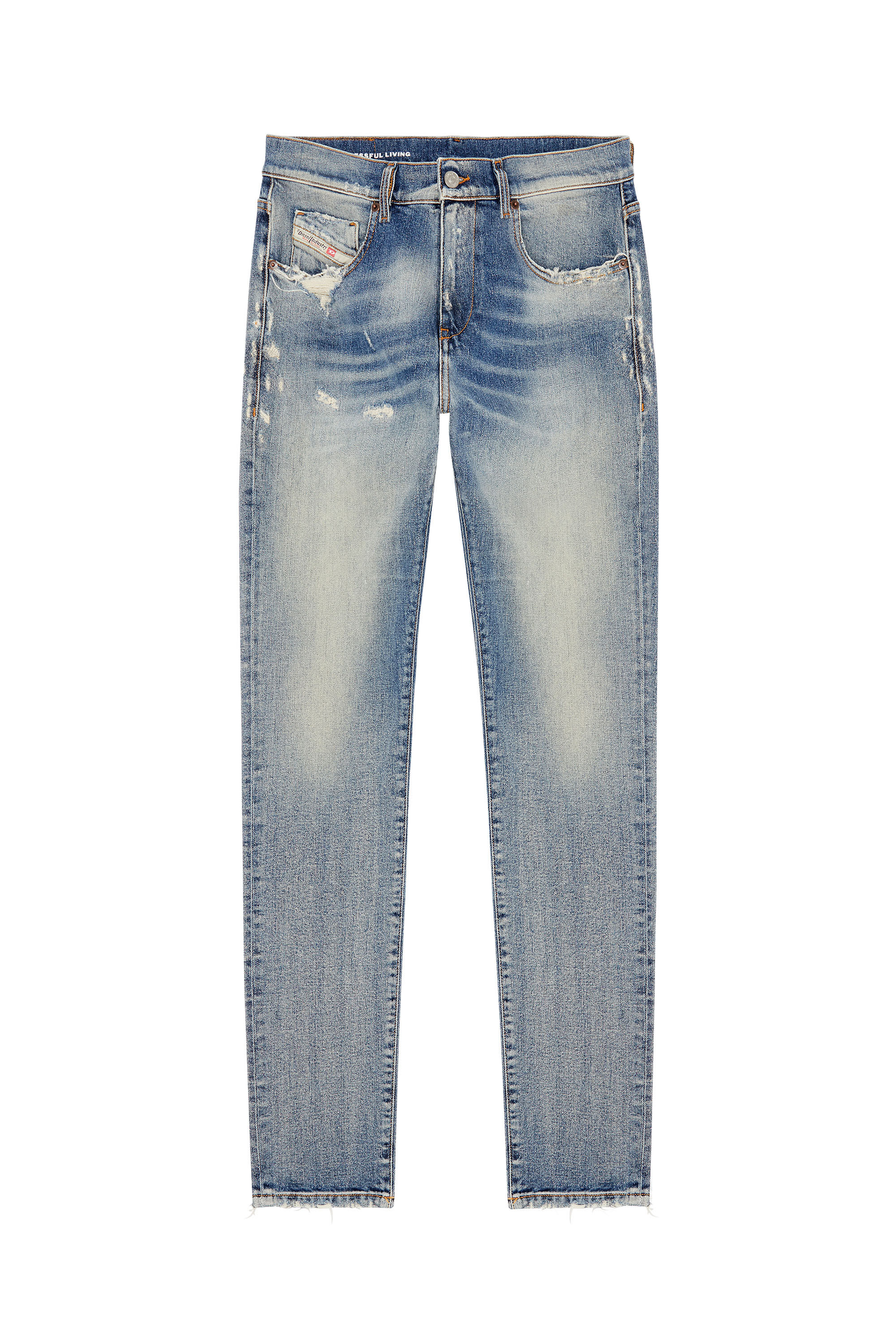 Diesel - Slim Jeans 2019 D-Strukt 007Q3, Light Blue - Image 2