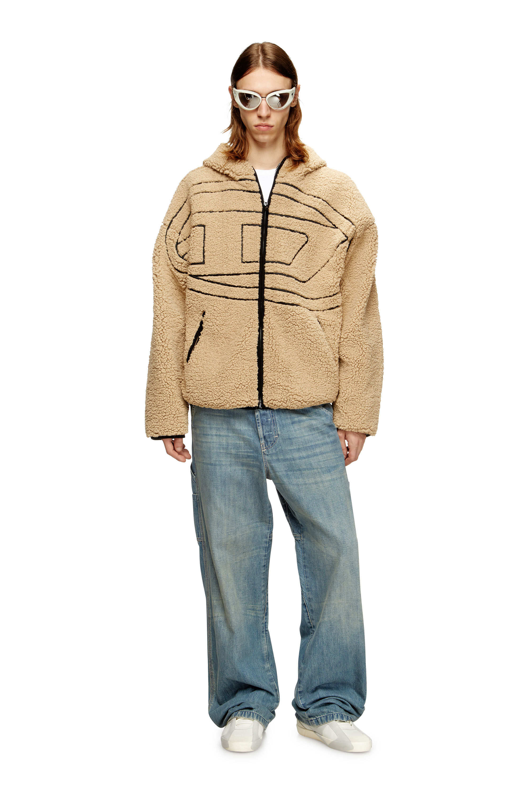 Diesel - S-ZAT, Man's Teddy hoodie sweatshirt in null - 1