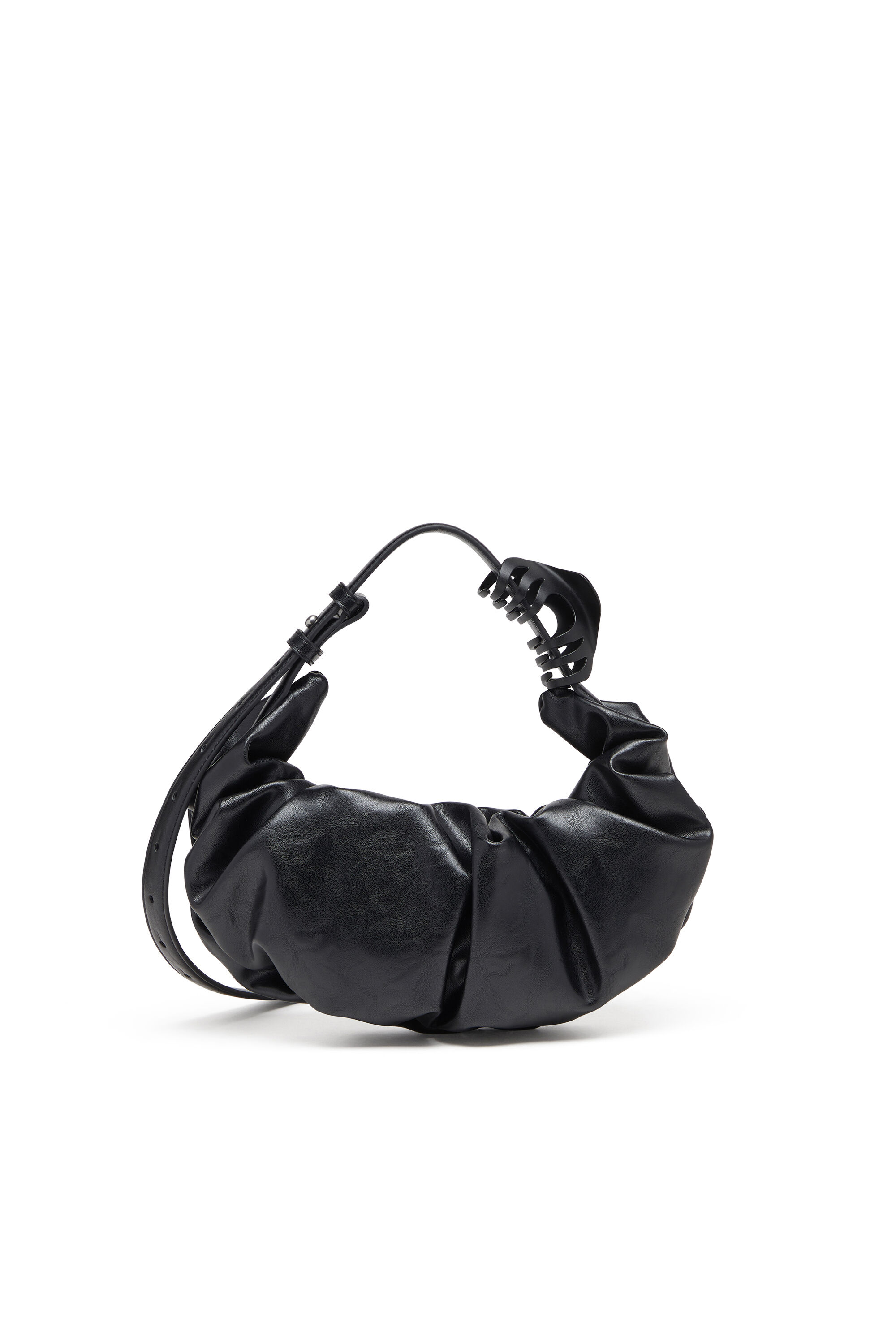 Women's Grab-D-Small scruched hobo bag | Black | Diesel