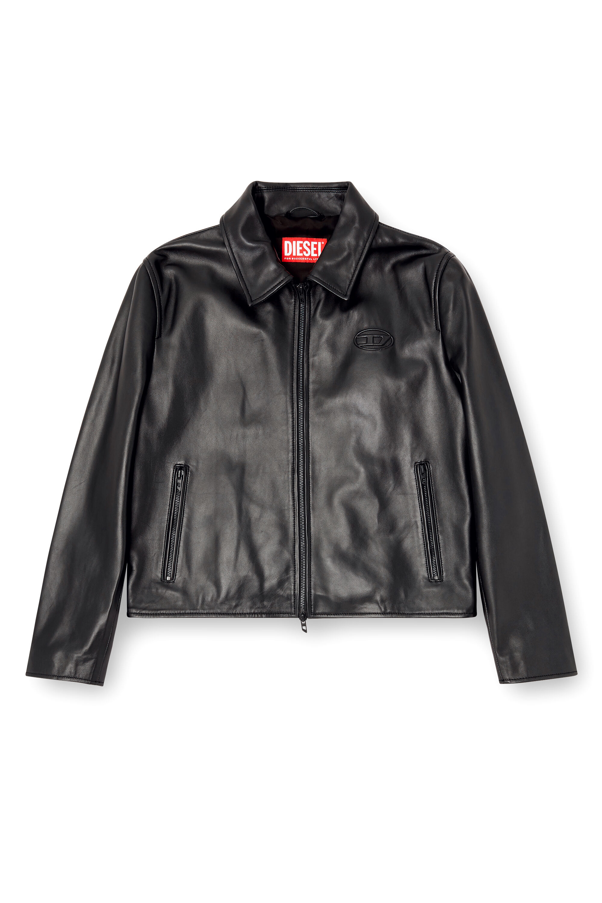 Diesel - L-AMAR-FEM-S2, Woman's Coach jacket in leather in Black - 7