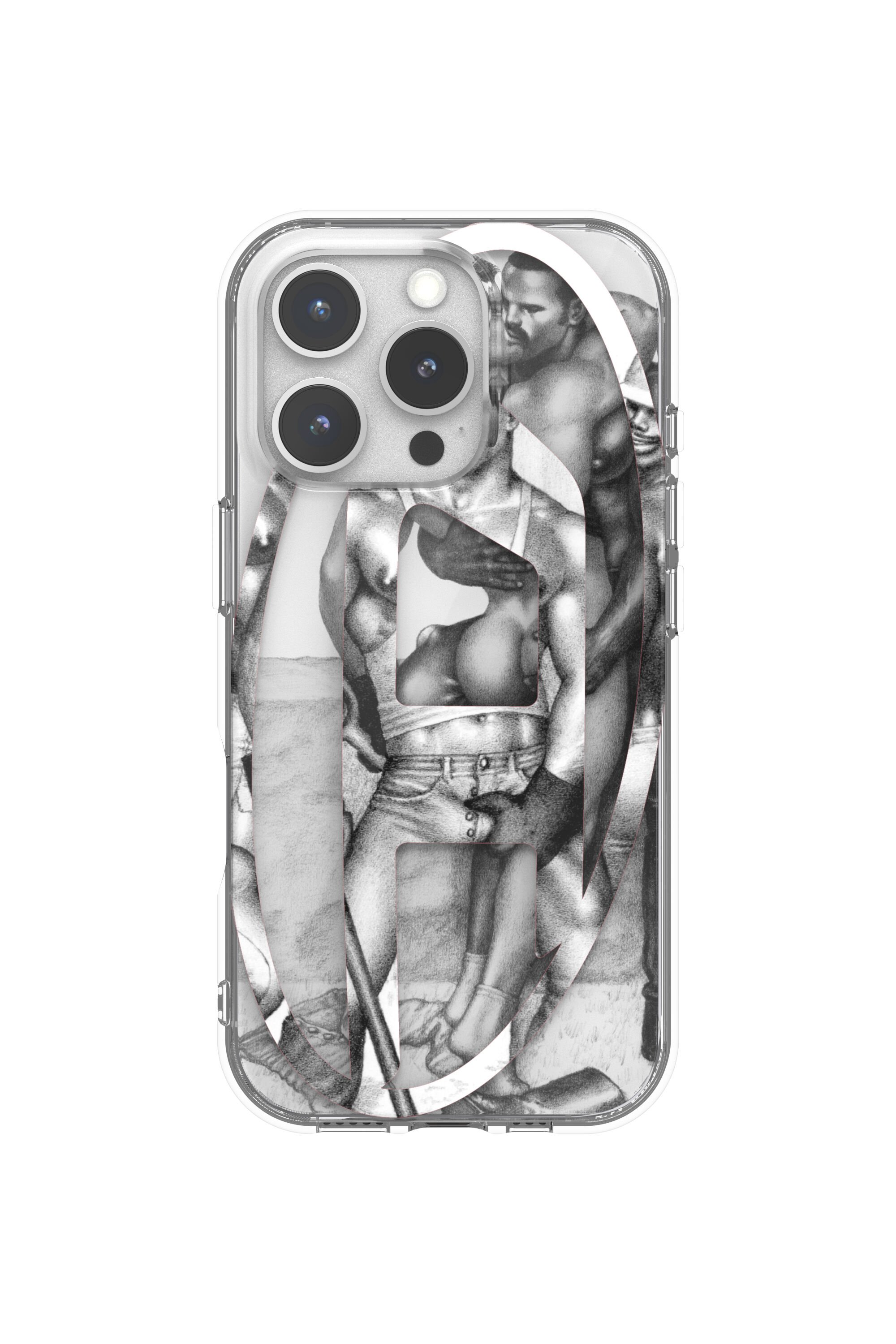 Diesel - 60388 DIESEL TOM OF FINLAND AOP CASE, Unisex's ToFF Case iPhone 16 Pro in Grey - 4