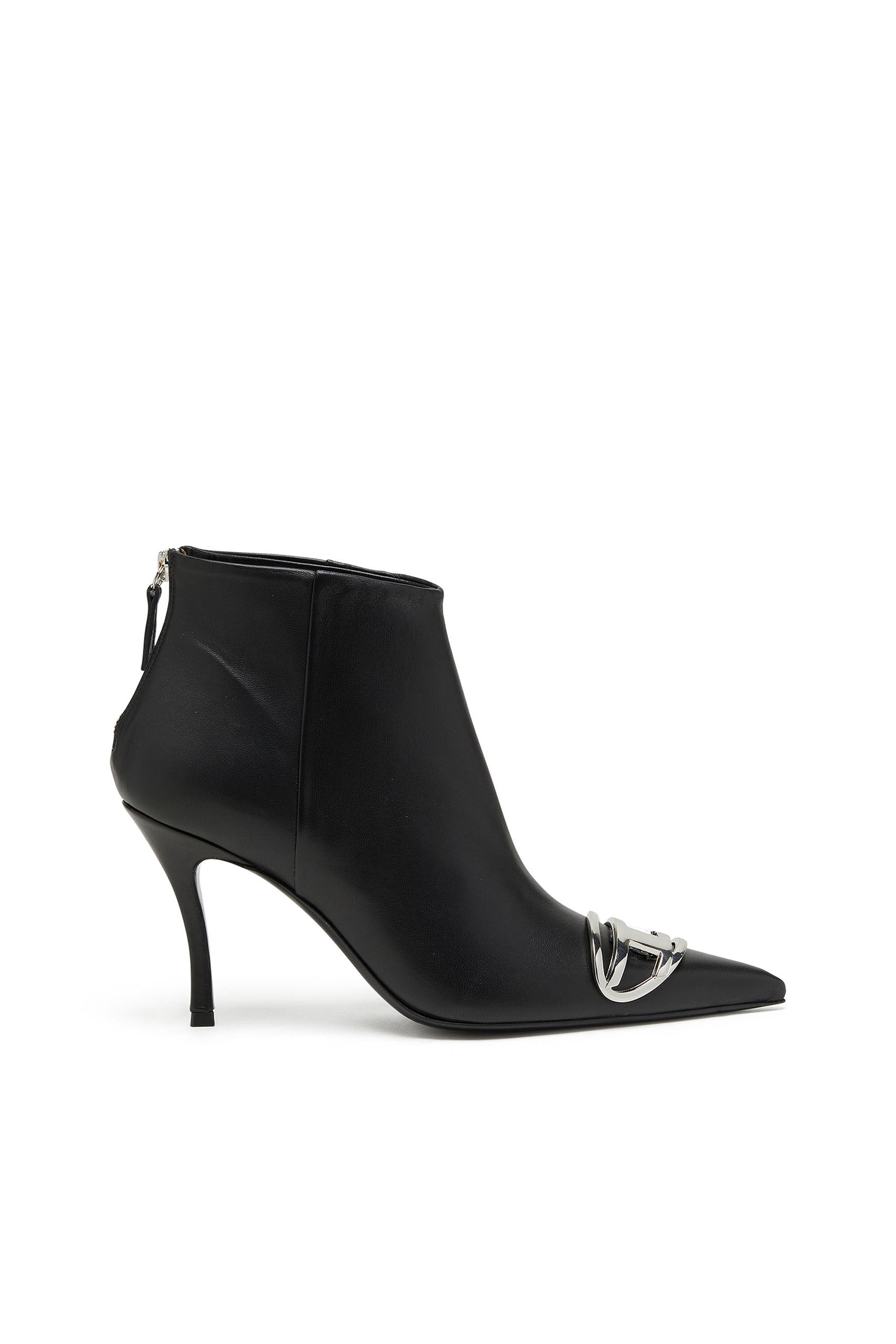Diesel - D-VENUS AB, Woman D-Venus-Leather ankle boots in Black - Image 1