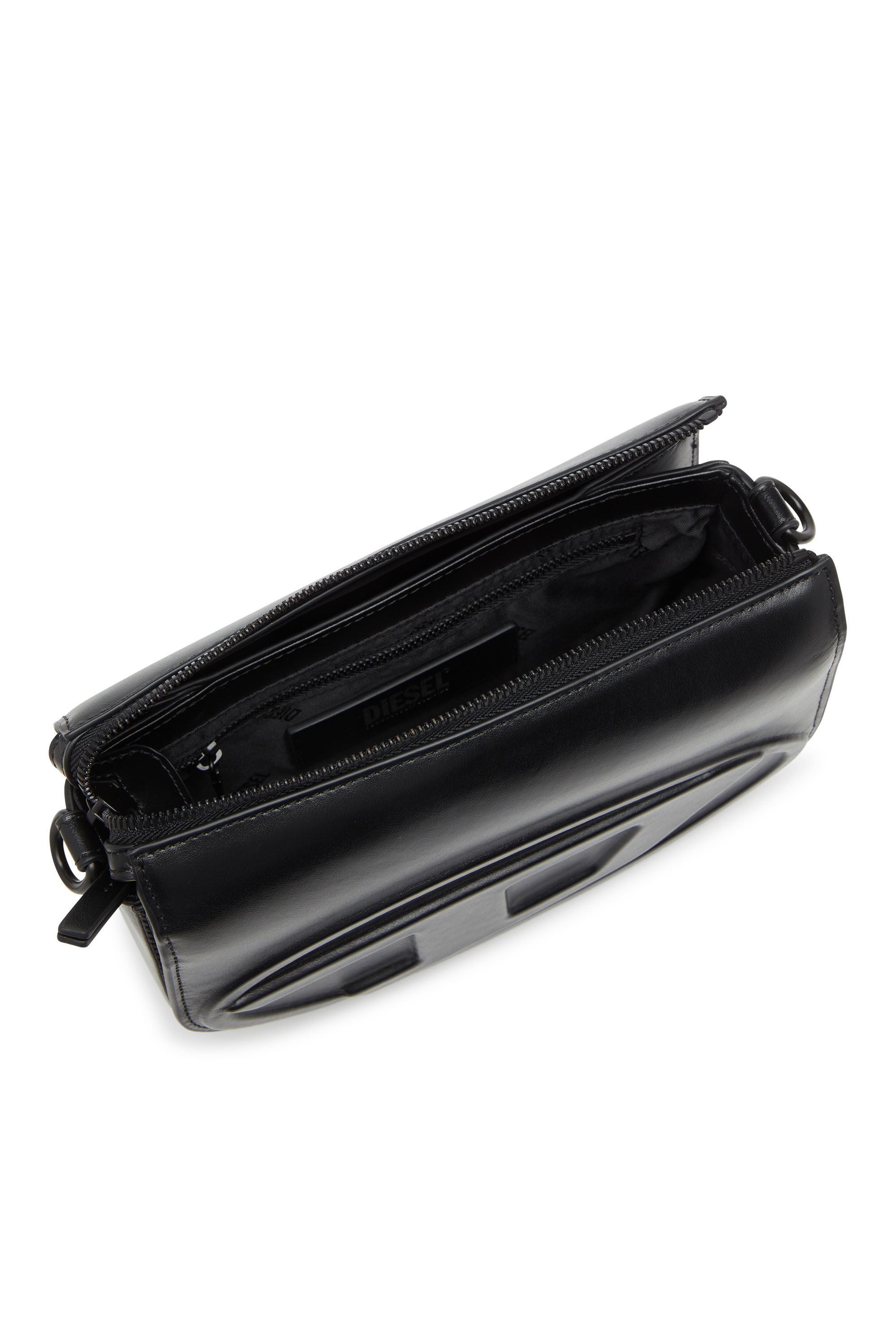 Diesel - 1DR CAMERA BAG, Unisex's 1DR-Camera bag in premium leather in Black - 2