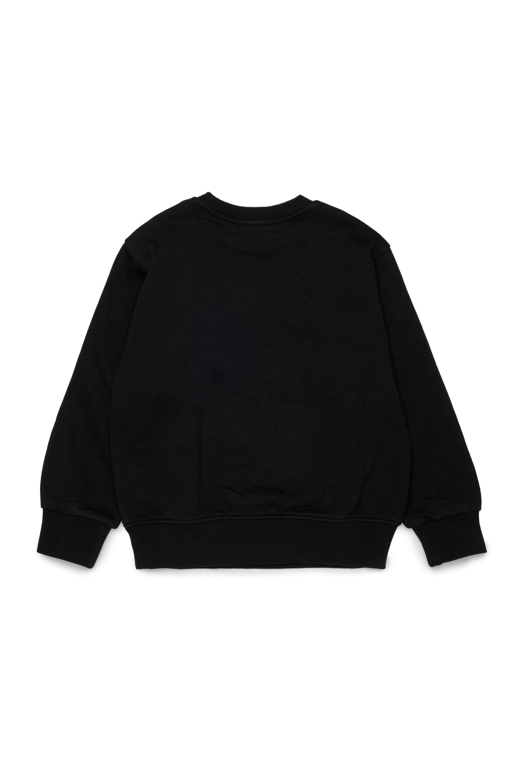 Diesel - SJEANS OVER, Man's Sweatshirt with frayed logo letters in Black - 2