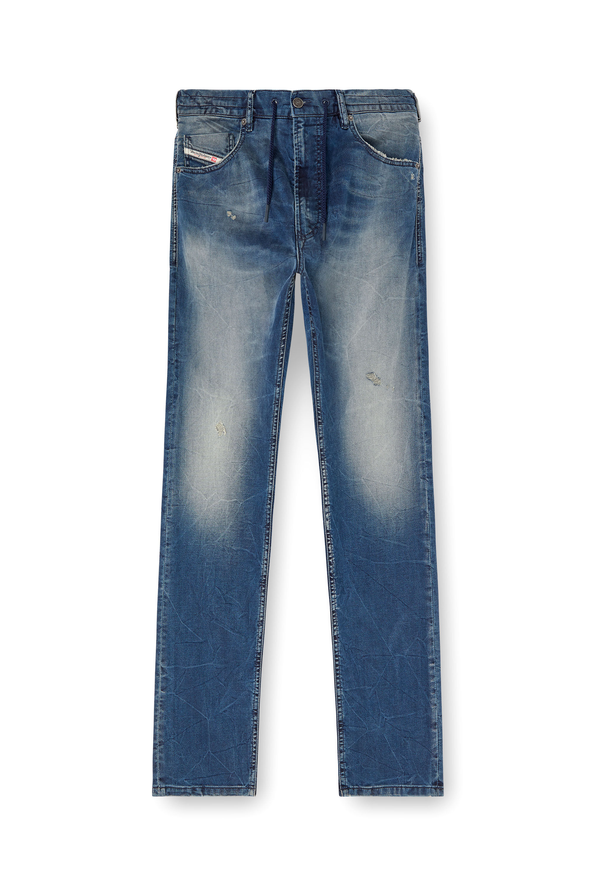 Diesel - Man's Regular 2030 D-Krooley Joggjeans® 068PI, Medium blue - 2