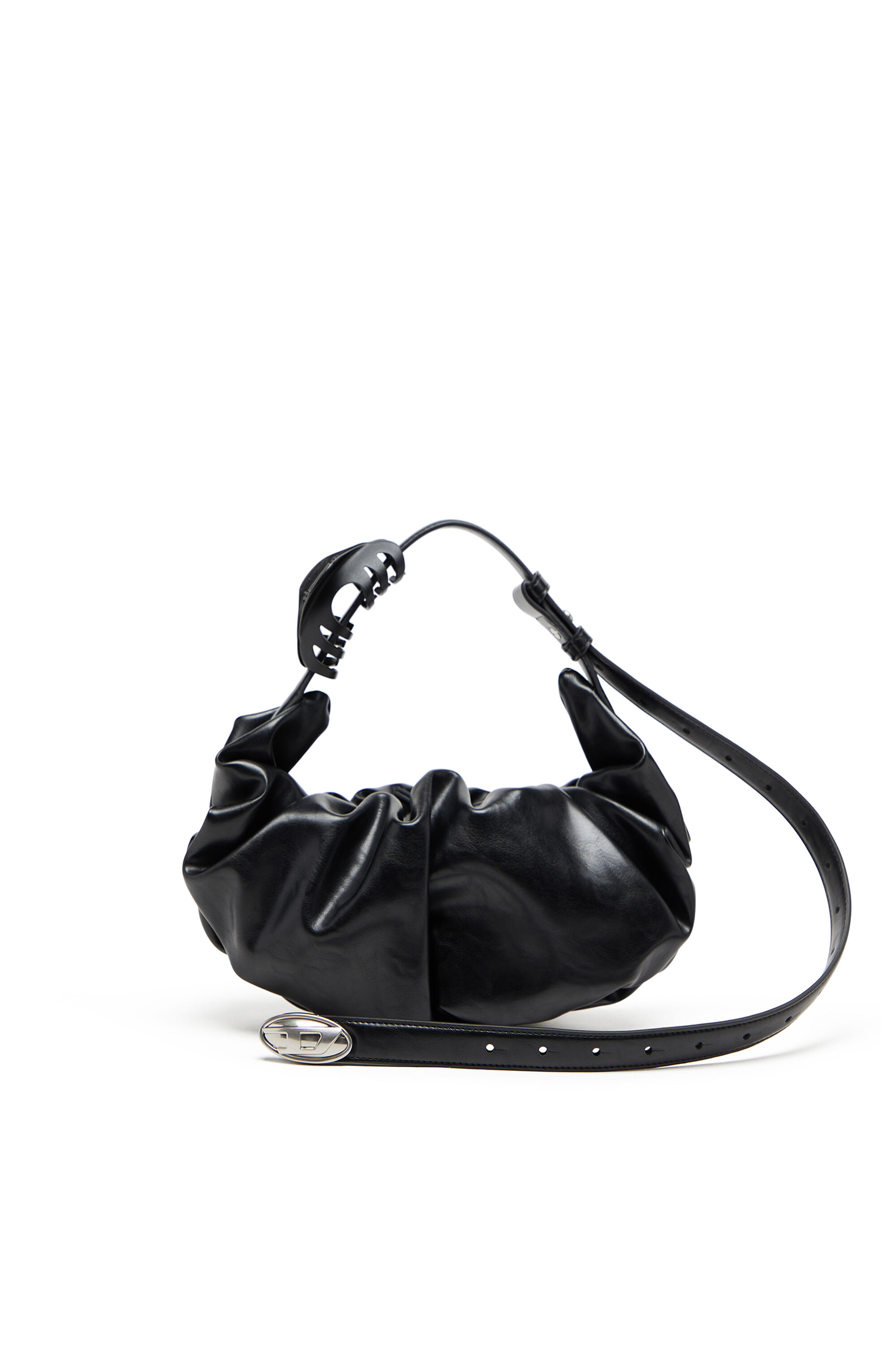 洗練されたデザイン　DIESEL Grab-D Hobo S ¥ 92,400 Women's Grab-D-Small scruched hobo bag | Black | Diesel
