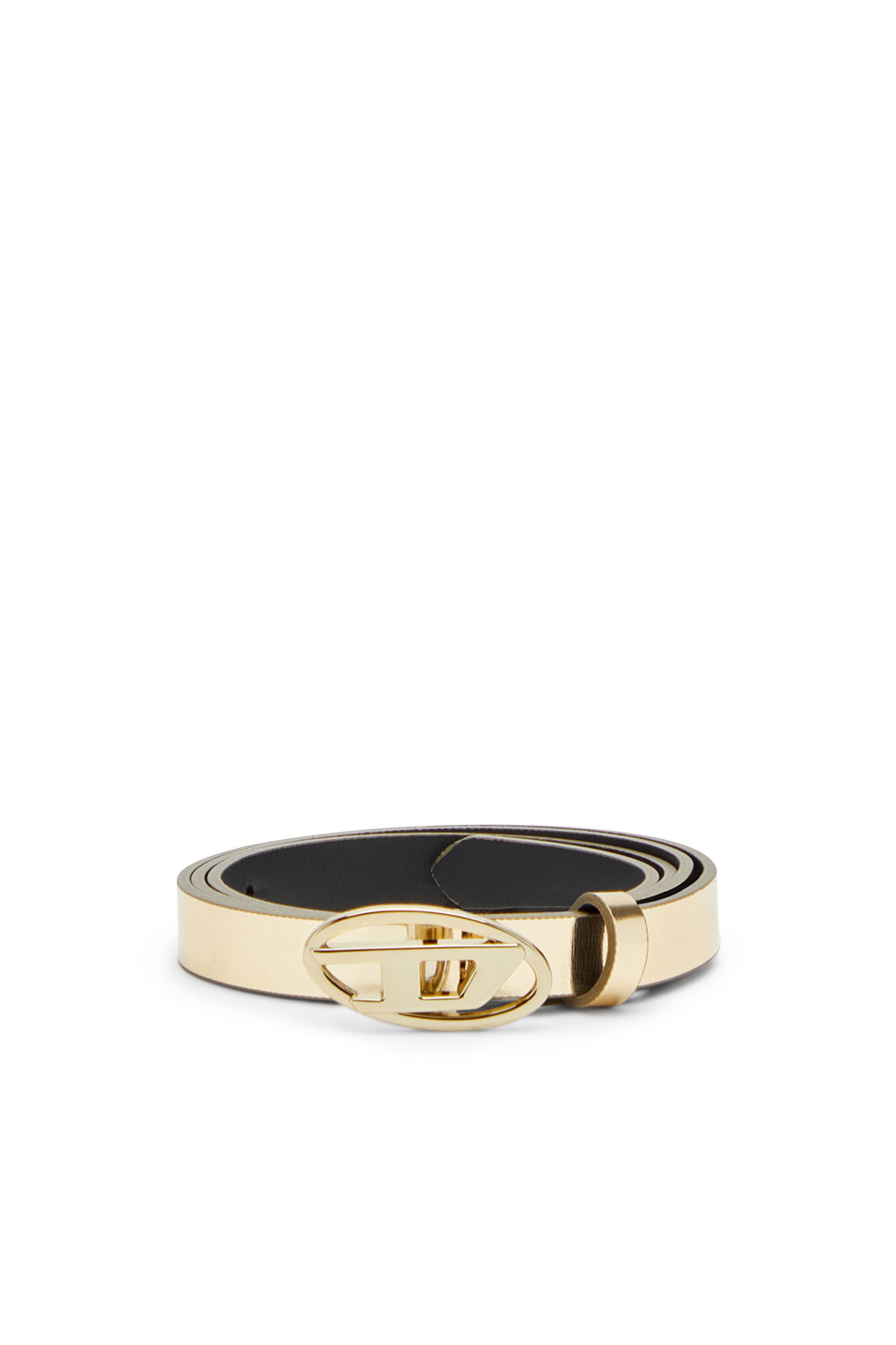 Diesel - B-1DR 15, Woman's 1.5cm belt with mirrored metallic finish in null - 1