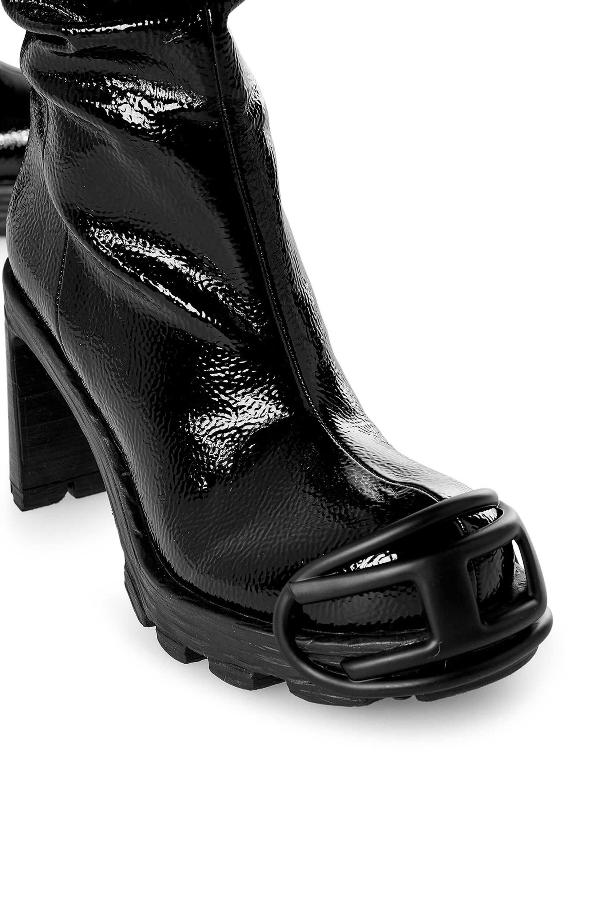 Diesel - D-HAMMER TBT D W, Woman's D-Hammer-Glossy over-the-knee boots in Black - 5