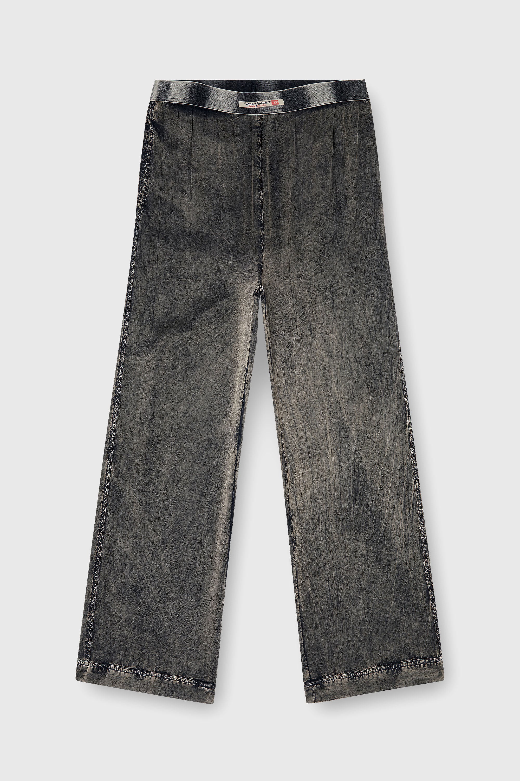 Diesel - ZAYNE-DNM, Man's Viscose pants with a fluid fit in Dark grey - 4